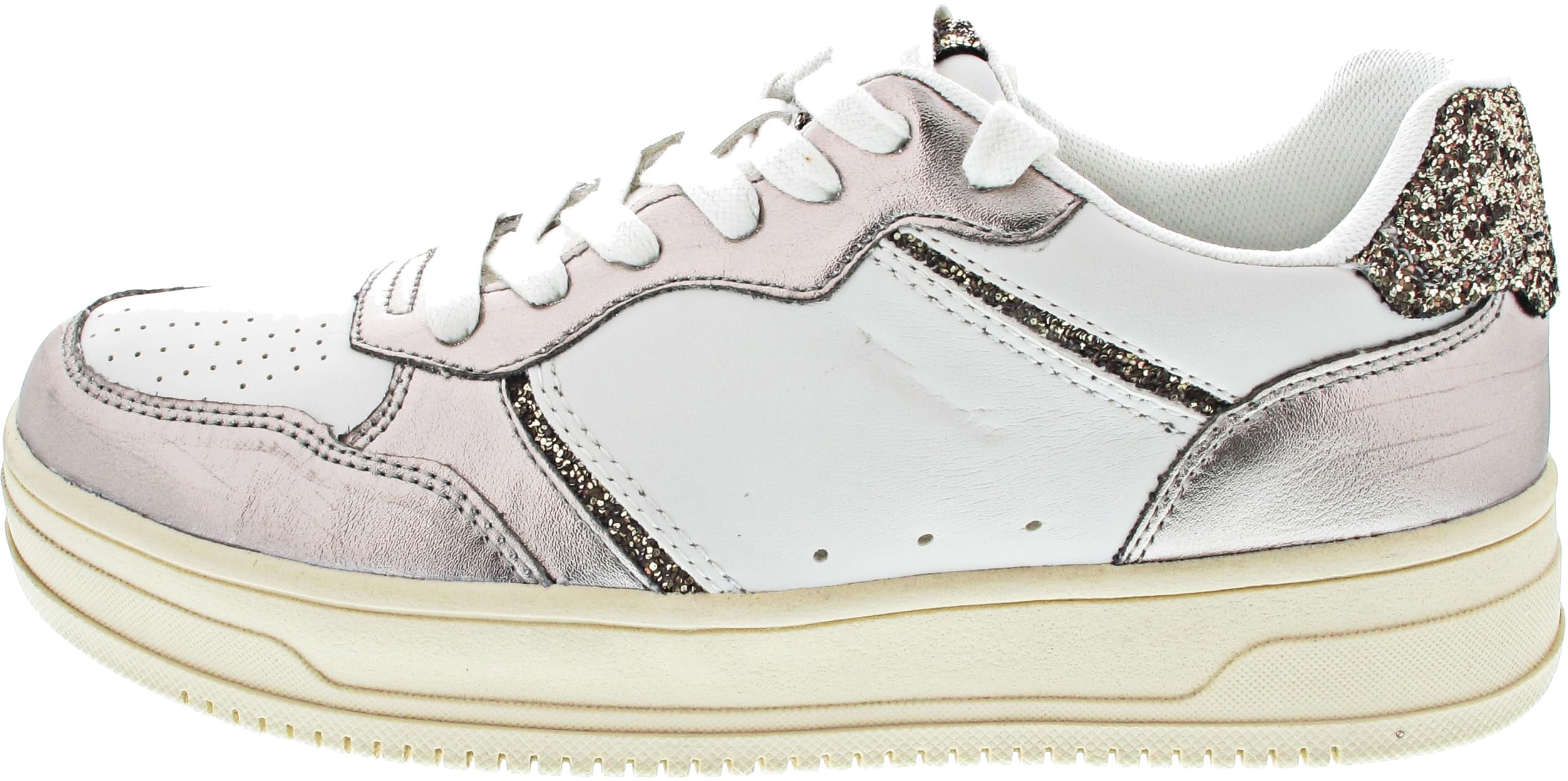 Tamaris Women's Sneaker Low Lace-up, Pewter Comb, 5 UK