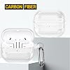 Samsung Galaxy Buds3 / Galaxy Buds3 Pro ve Galaxy Buds 3 FE Uyumlu Karbon Fiber Hybrid Polymer Technology Kulaklık Kılıfı (Şeffaf)