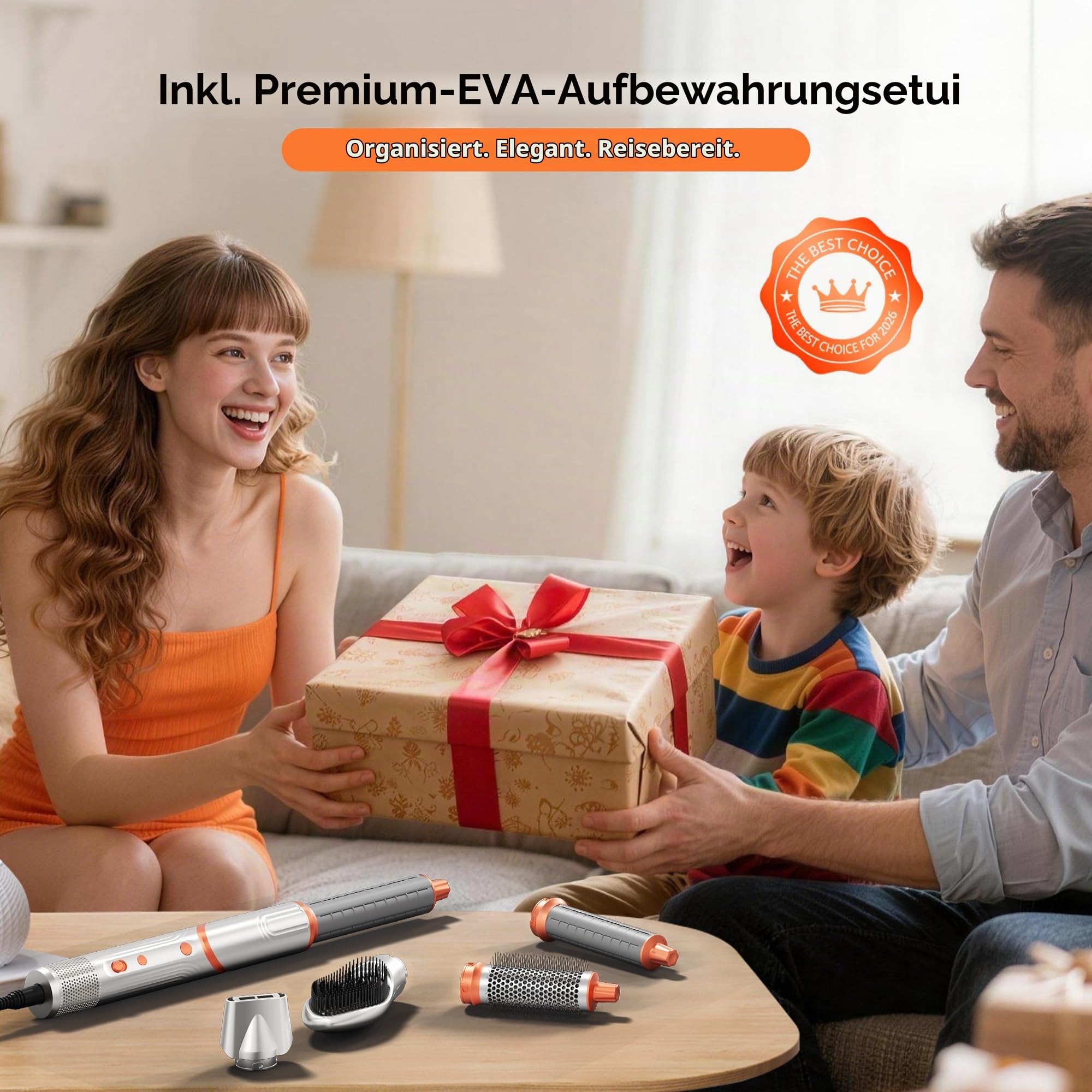 High-Speed 5 in 1 Haarstyler - Faltbarer Multistyler mit Coanda | 110.000 U/min Motor, rundbürste föhn für Volumen, Ionen Lockenföhn & Warmluftbürste Set, ideal für Reisen