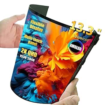 折り曲げ可能なディスプレイ裏表2枚wisecoco 6インチ 2K Amazon.co.jp: wisecoco 6インチ 2K 2880 * 1440 フレキシブル