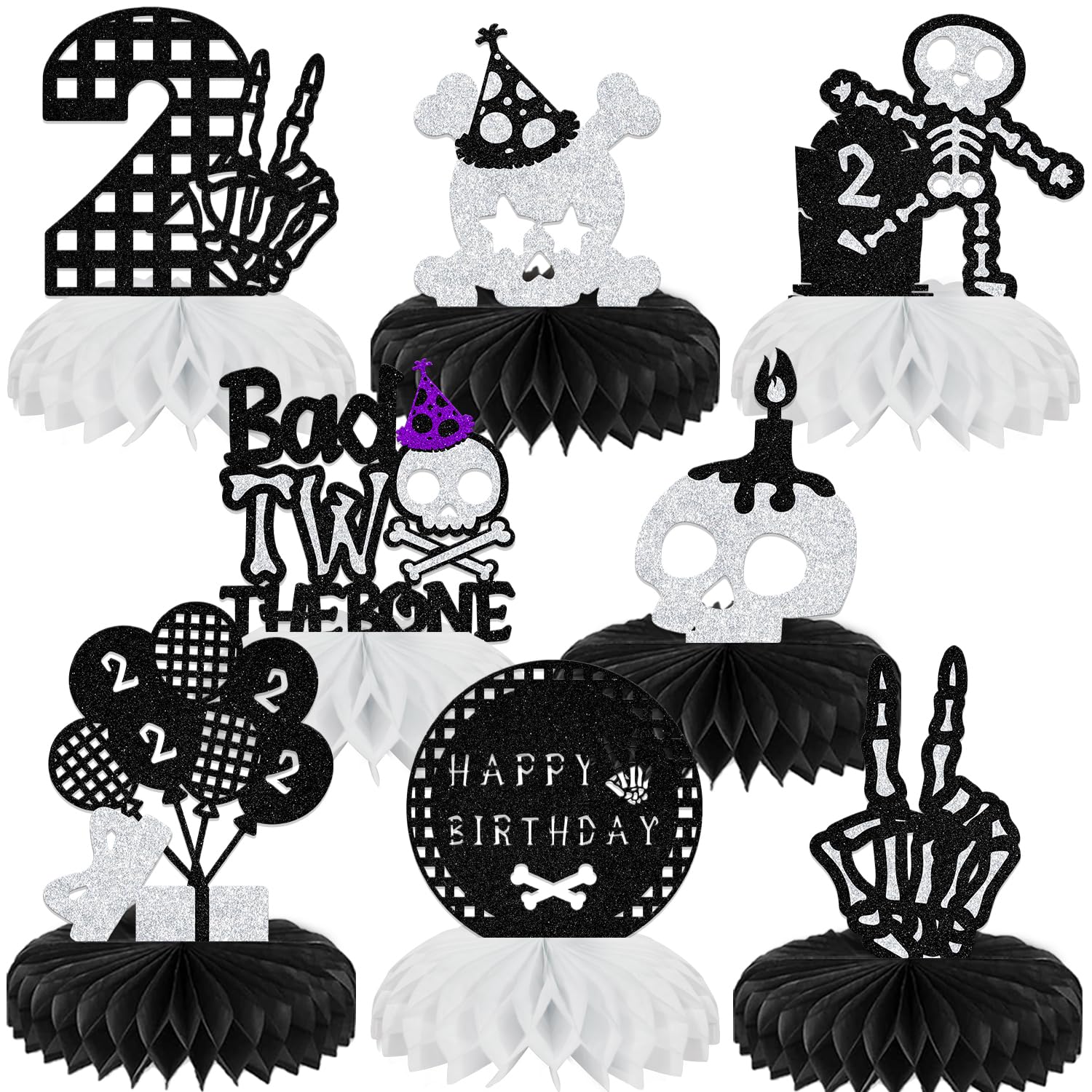 Kit centre de table nid d'abeille pour réussir un buffet d'anniversaire 2 ans