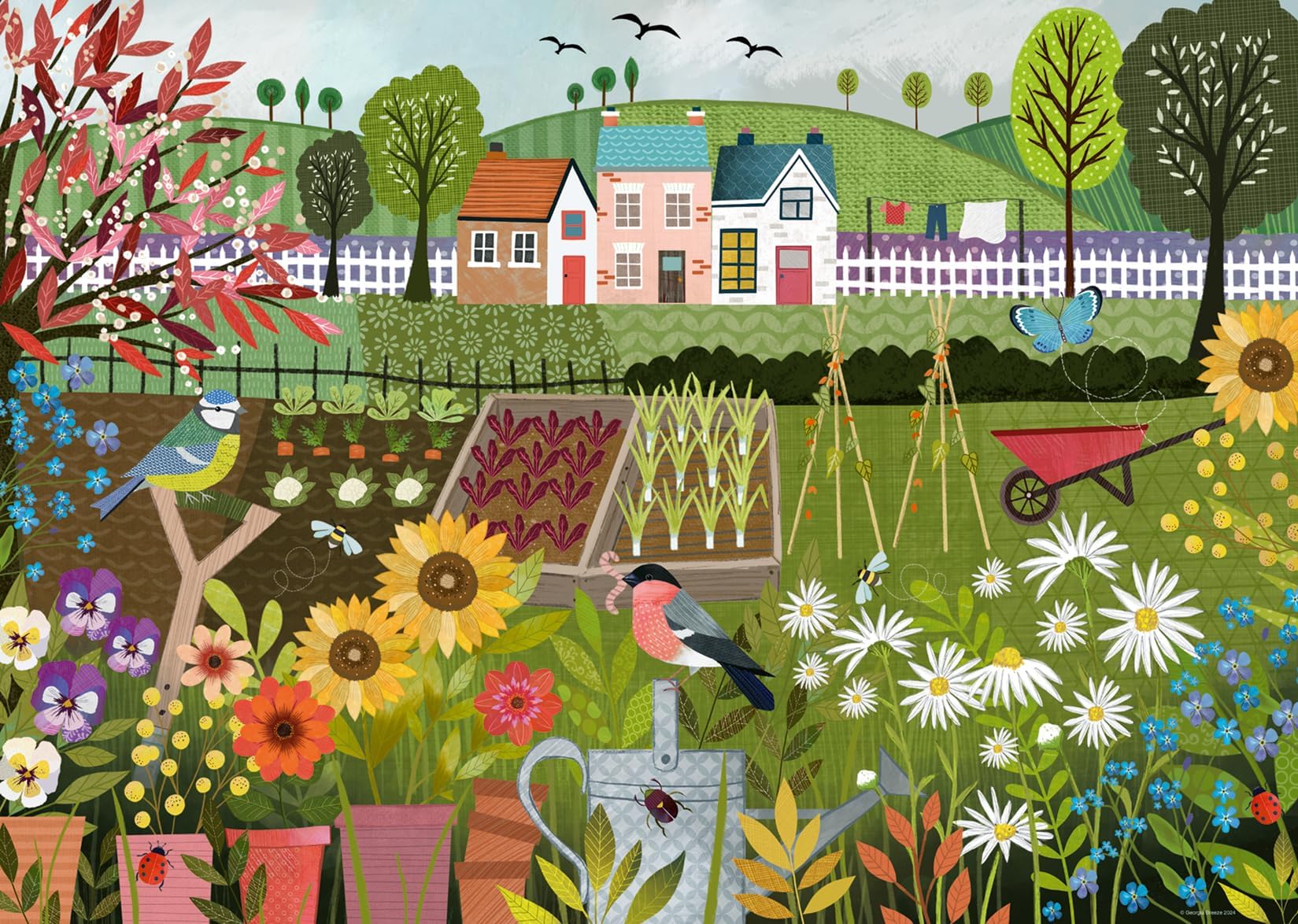 Garden Allotment 1000 Piece Jigsaw Puzzles for Adults and Kids Age 12 Years Up