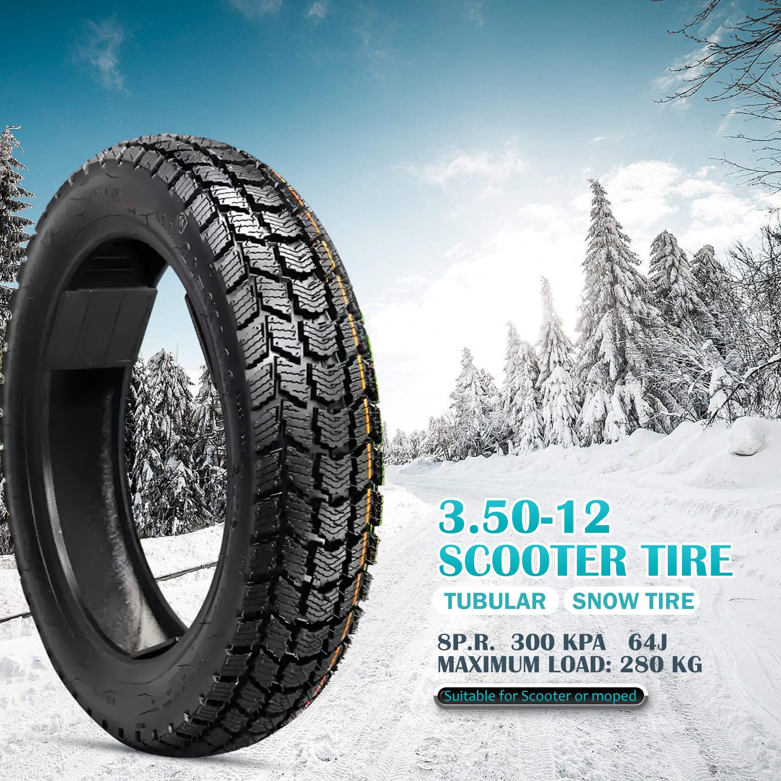 Ulepszone opony Tyre 3.50-12 do rowerów typu dirtbikes, 8PR 64J, opona dętkowa (TT), głęboki profil V dla optymalnej przyczepności na każdym terenie, odporność na przebicie, maksymalna nośność 280 kg