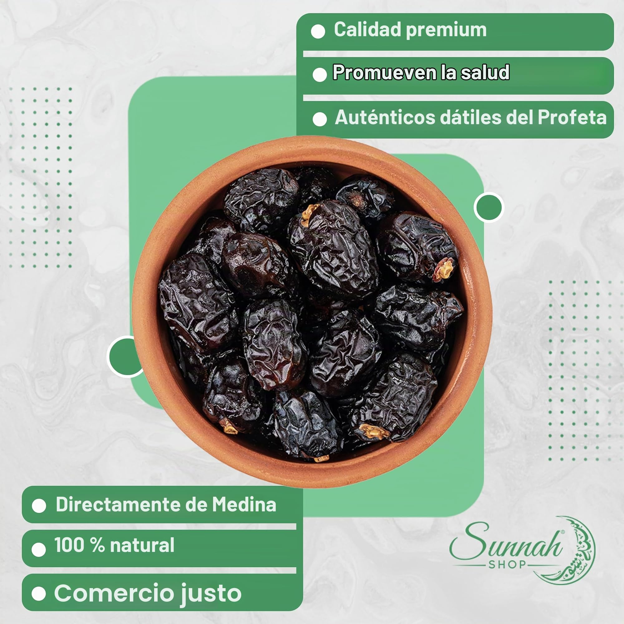 Sunnah Shop® Premium Ajwa Datteln aus Medina Jumbo 1 KG - Propheten Datteln | Frische Ernte | Einzigartiger Geschmack | 100% Natürlich - OHNE Zusatzstoffe