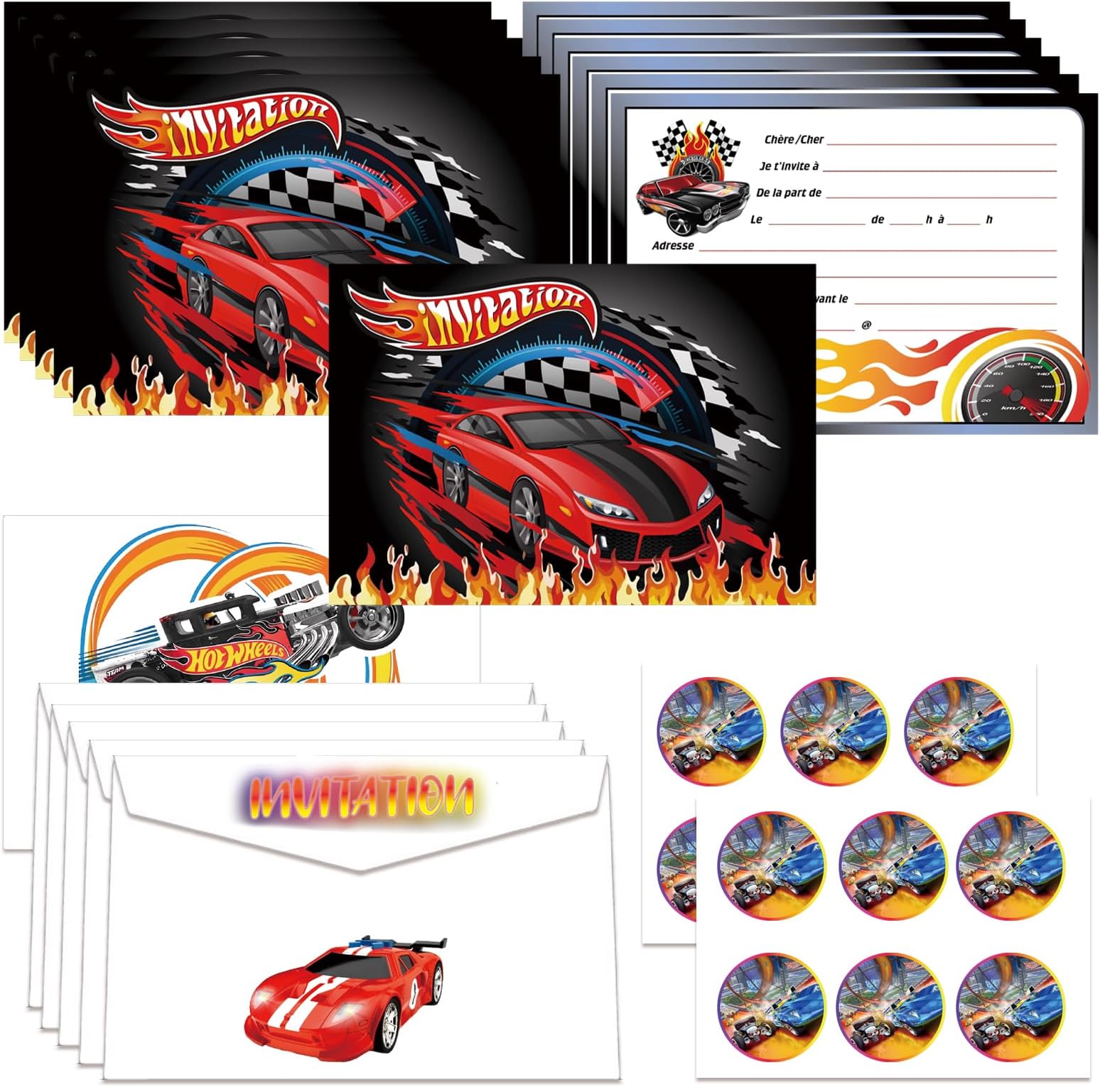 Edition Colibri 11142DE, 10 racewagenuitnodigingen: uitnodiging voor kinderverjaardag, racewagen, snelle auto, Formule 1, verjaardagsset voor jongens en meisjes Edition Colibri 11142DE, 10 racewagenuitnodigingen: uitnodiging voor kinderverjaardag, racewagen, snelle auto, Formule 1, verjaardagsset voor jongens en meisjes