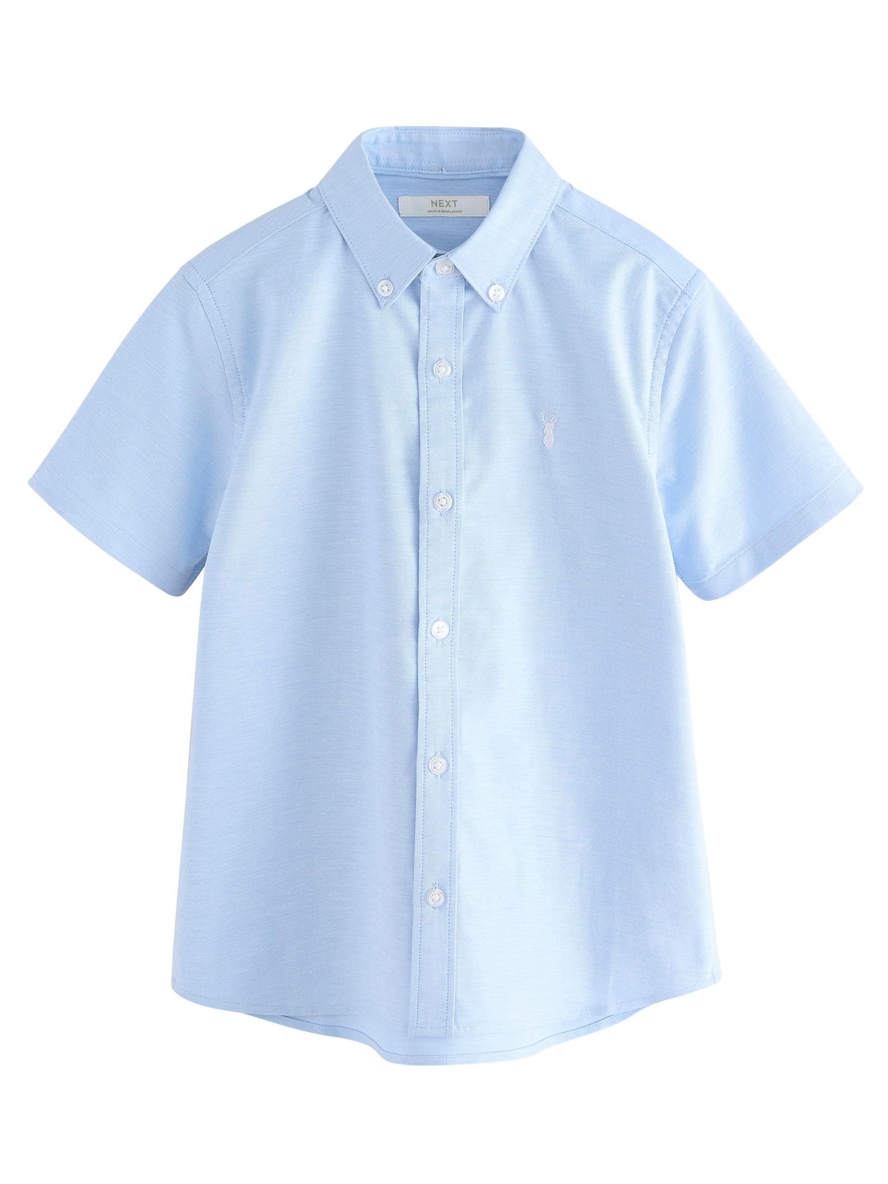 NEXT Niños Pack de 2 Camisas Oxford de Manga Corta con Alto Contenido de algodón