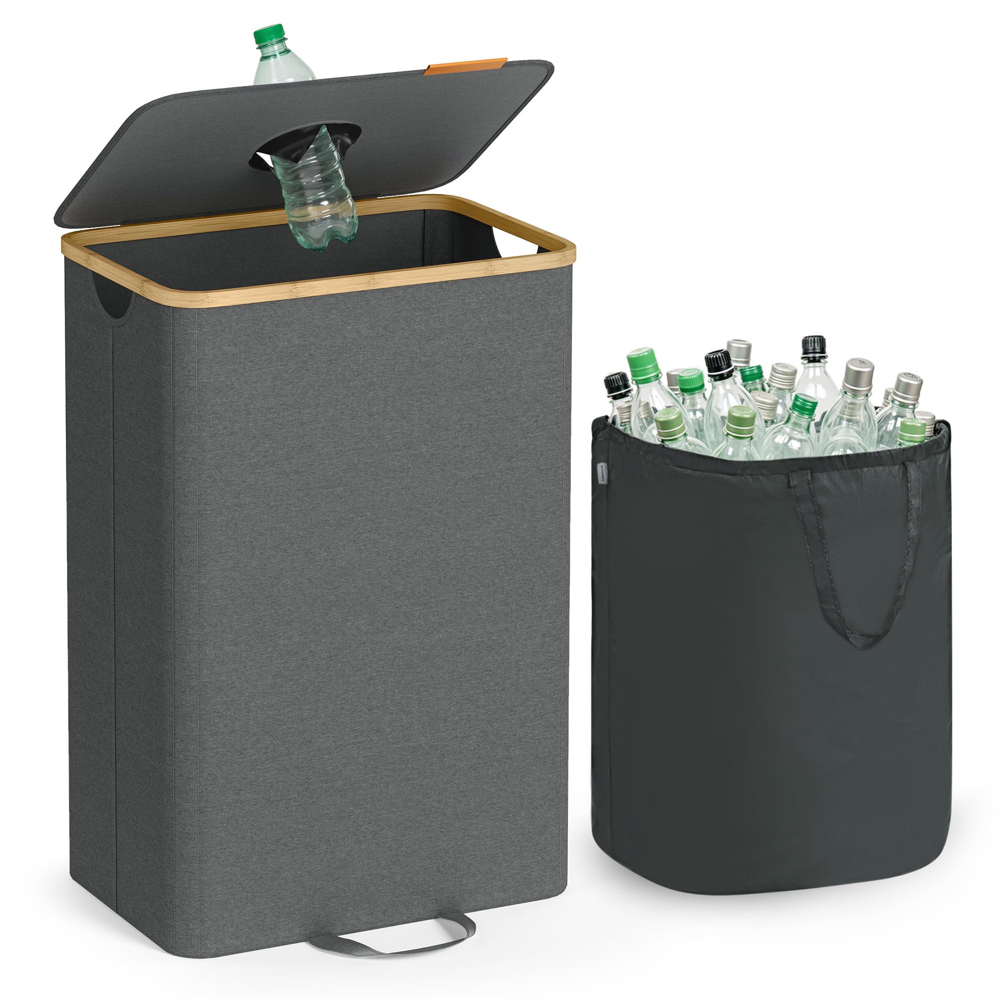 SONGMICS 26-Gallon Kitchen Recycling Bin with Inner Bag