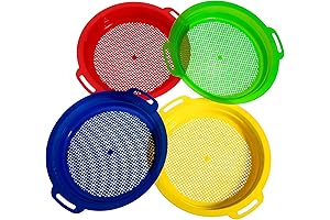 4-Piece Sand Sifter Set for Sifting Sand at the Beach or Sandbox