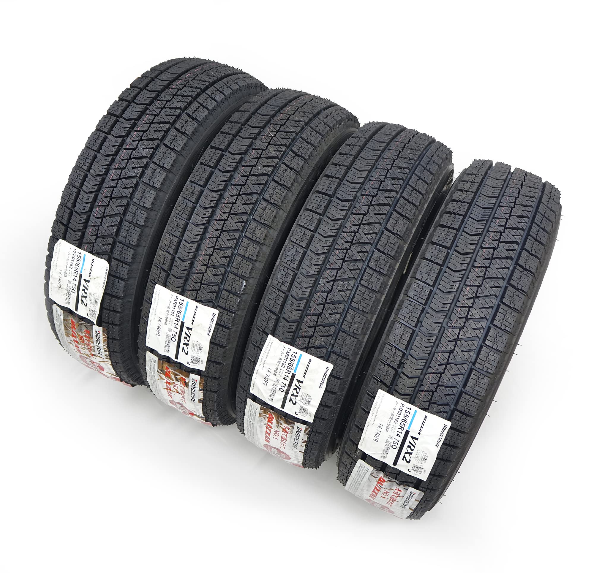 Amazon | 冬タイヤ 14インチ 155/65R14 VRX2 スタッドレスタイヤ 4本 1