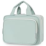 Narwey Travel Toiletry Bag for Women Large Hanging Makeup Bag Organizer Toiletries Bag for Full Size Essentials Accessories Cosmetics (Mint Green (Large))