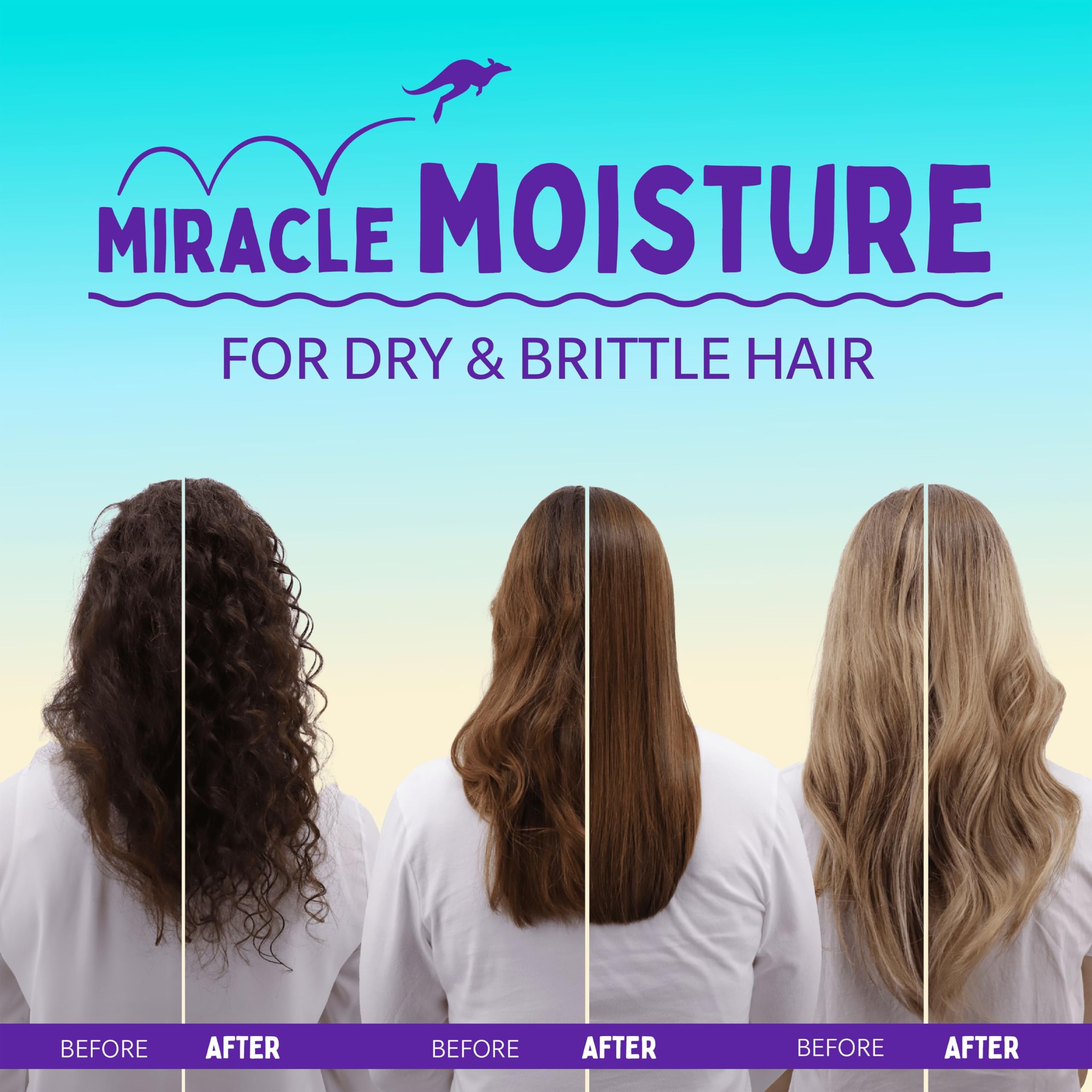 Aussie Miracle Moist Shampoo 1L, XXL Value pack. Moisturizing Formula to Revive & Restore Damaged, Brittle and Dry Hair. With Australian Macadamia Nut Oil, Cruelty-Free - 3