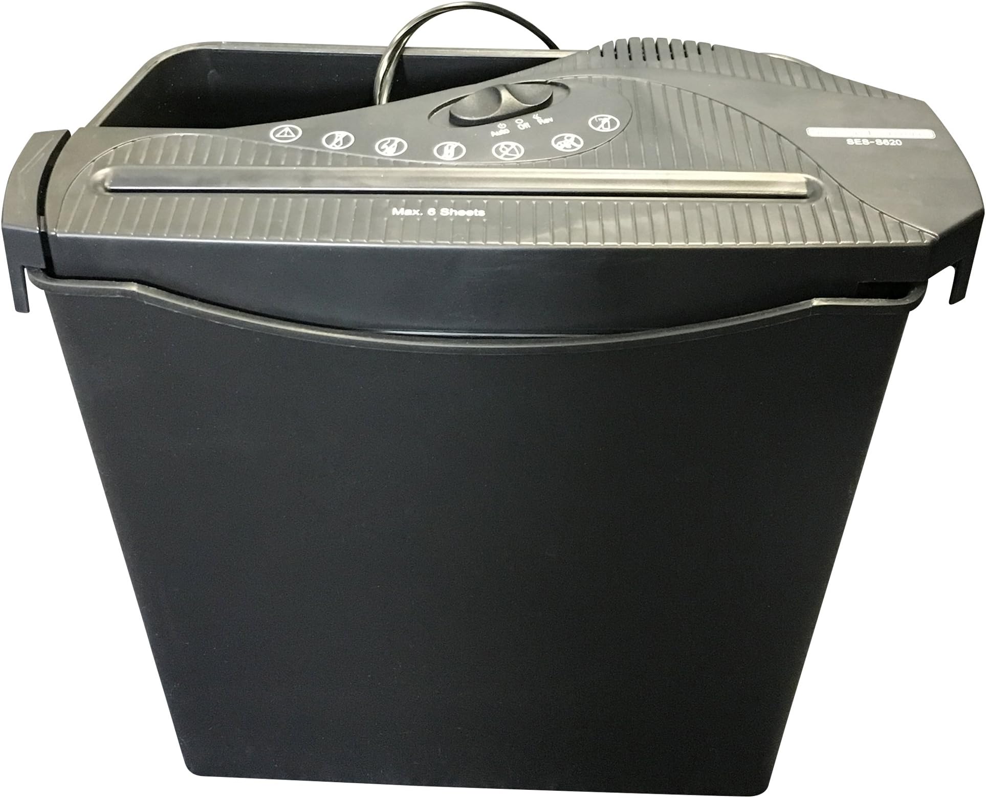 SES-S620 6 Sheet Strip Cut Shredder with Basket