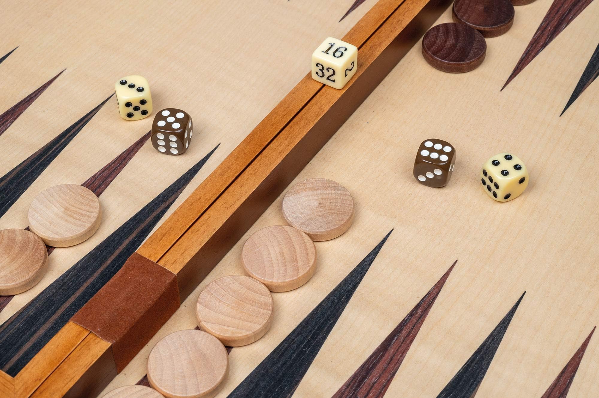 Philos GmbH & Co. KG Backgammon Symi grande, cierre magnético, incrustaciones madera