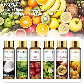 PHATOIL 9PCS Fruity Essential Oils Gift Set, 10ml/0.33fl.oz Fragrance Oils for Soap, DIY Candle, Bath Bombs Making, Fruit Scented Oils for Diffusers for Home