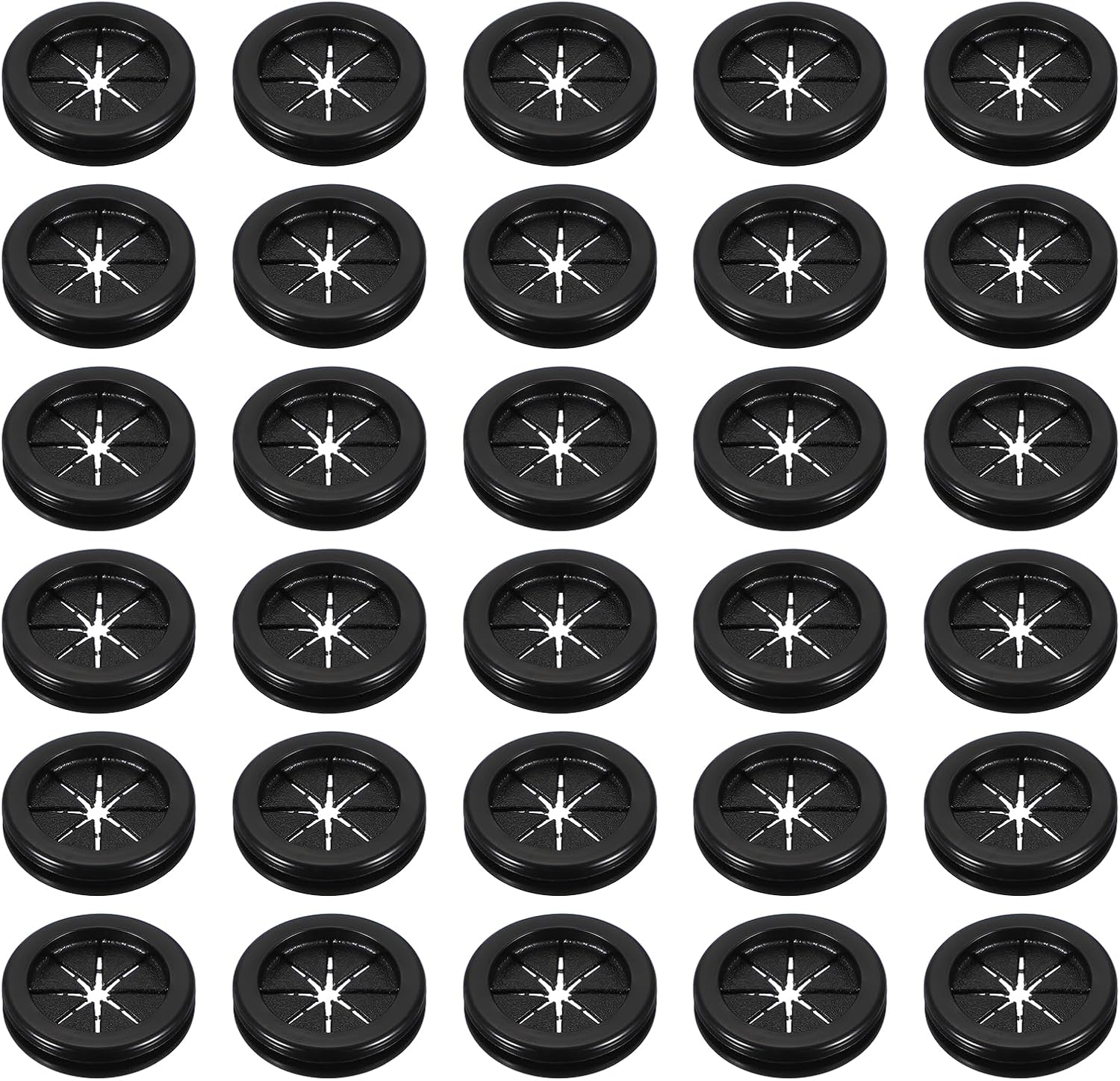 PATIKIL 30Pcs Rubber Plug Hole Grommet Kit, 1.2" Firewall Closed Hole Plug Fire Grommet for Wire Electrical Appliance Plumbing Wiring Automotive Home Improvement, Black