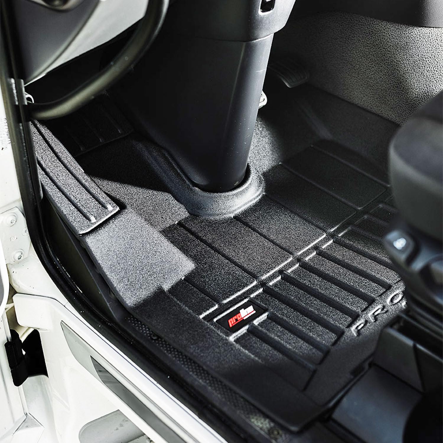 IMJ-Global ProLine 3D Tailored Rubber Car Mats Compatible with Ford Transit Custom I 2012-2023 3 Seater, 1st Row, Complete Set of TPE Car Mats to Improve Look and Sportiness - 2