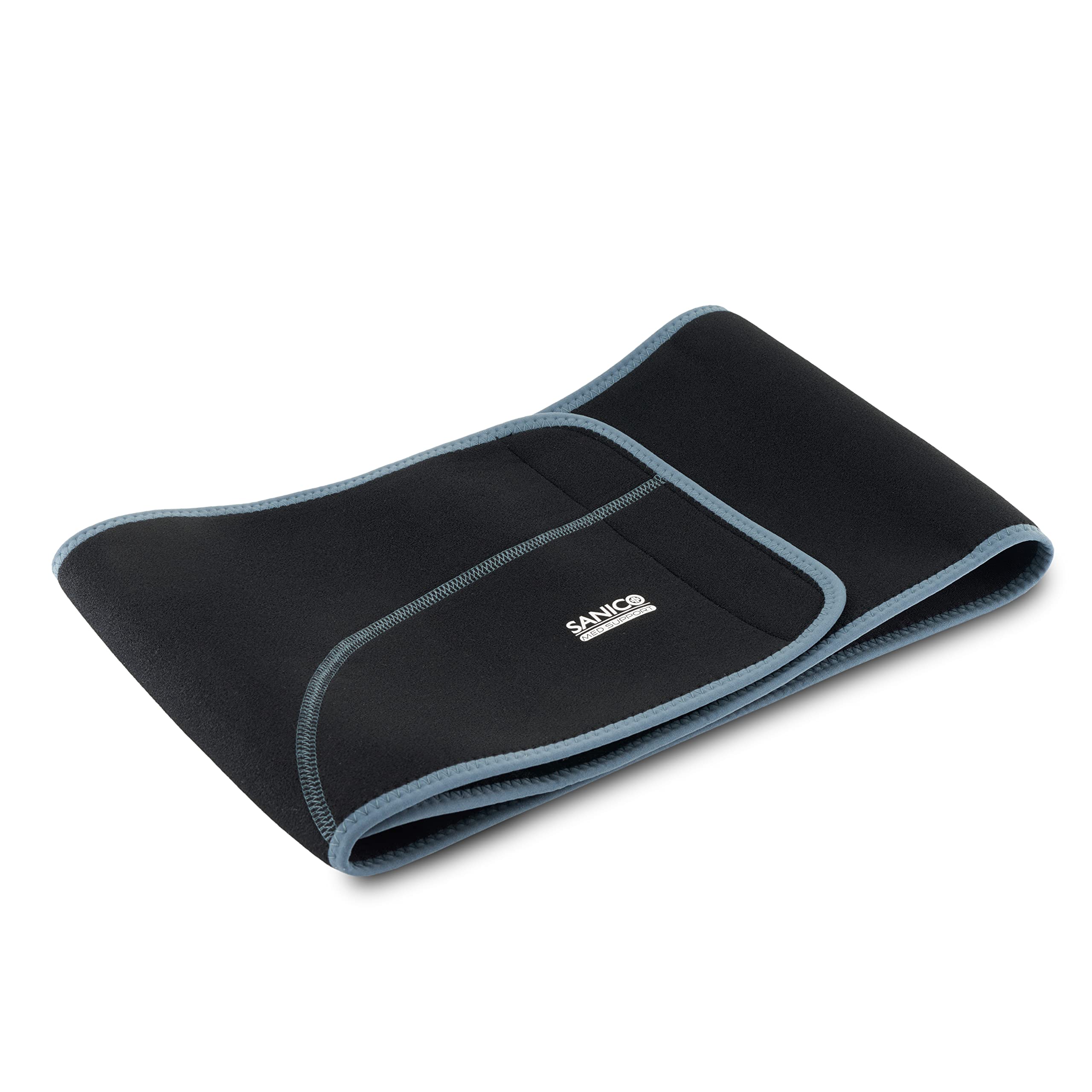 SANICO Fascia Lombare Supporto Schiena - Tutore Ortopedico Sacrolombare di Compressione e Sostegno - In Neoprene, per lombalgia Circolazione Sanguigna, e Protezione - Traspirante, 110x0,3x24cm