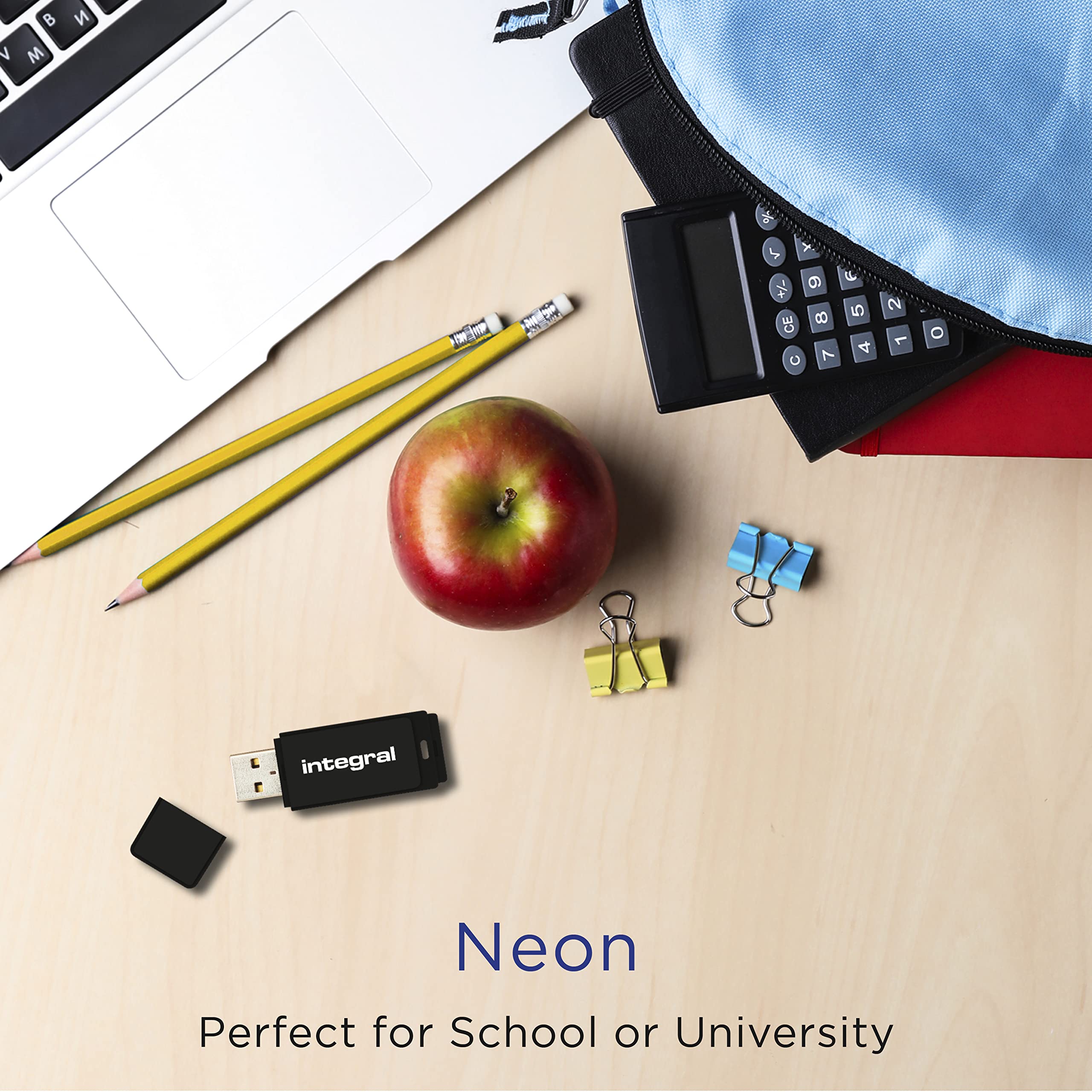 Integral 64 GB Neon USB 2.0 Flash Drive 5-pak (czarny/różowy/żółty/pomarańczowy/niebieski)