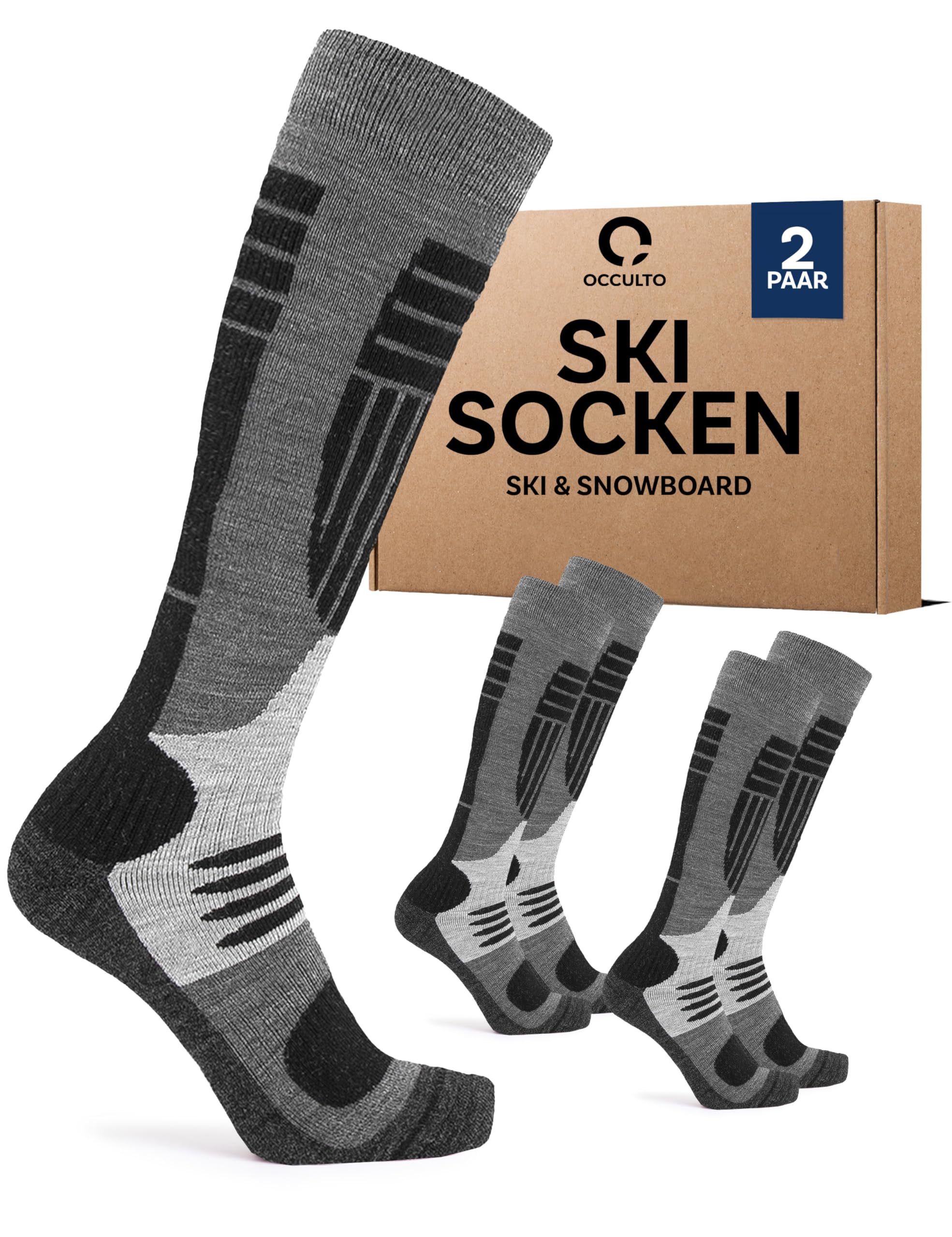 Occulto Herren Skisocken 2er Pack, 4er Pack (Modell: Felix)