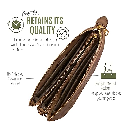 Miniatura 6 de Purse Organizer for Coussin PM Bag Organizer, Lv Coussin MM Bag Organizer, Coussin BB Bag Insert, Handmade Snug Sturdy 2mm Thick Felt with Gold