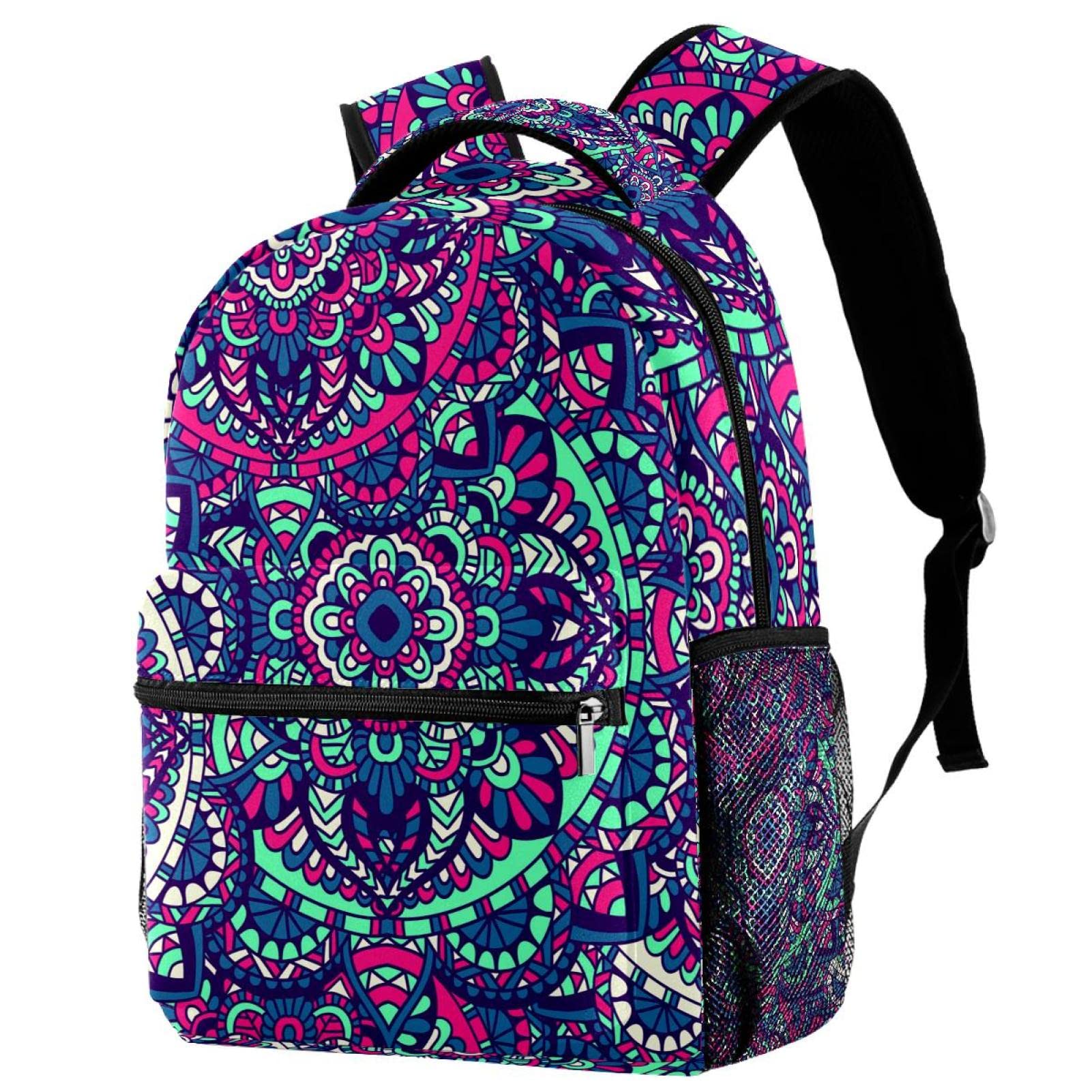 Sac à dos voyage imprimé tribal doté d'un porte-bouteille ergonomique