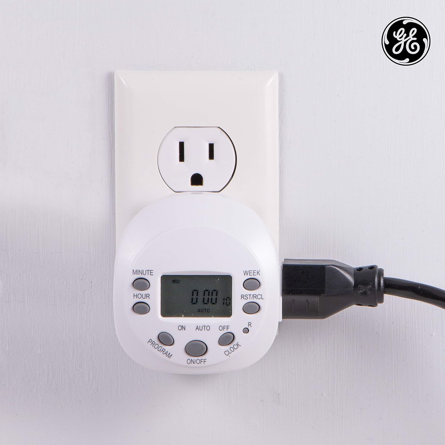 GE 7-Day Programmable Digital Timer, 1 Outlet Grounded, Plug-In Indoor, LED, CFL, Incandescent, Ideal for Lamps, Portable Fans, Seasonal Lighting, Appliances, 15150 : Everything Else