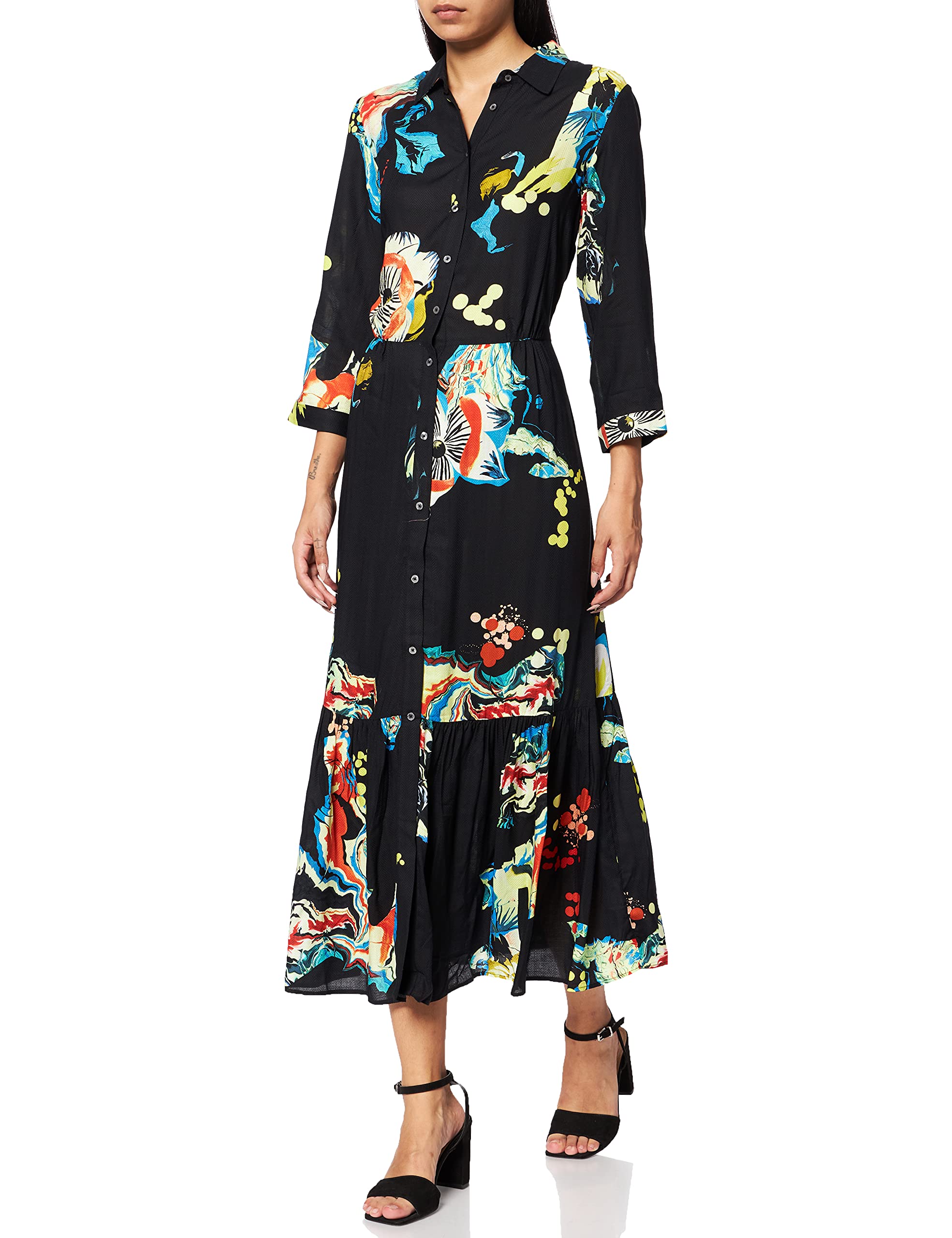 Desigual Women's Vest_BRUSELAS Casual Dress, Black, M