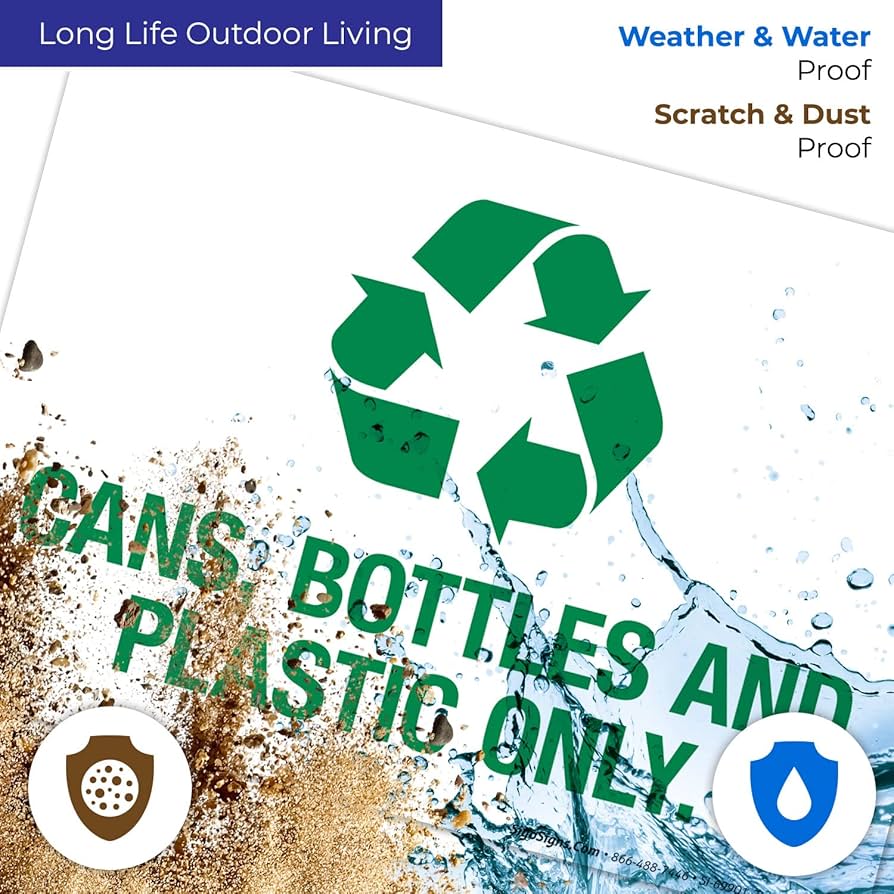 Cans Bottles and Plastic Only Sign, 10x7 Inches, Rust Free .040 Aluminum, Fade Resistant, Made in USA: Amazon.com: Industrial & Scientific cans-bottles-and-plastic-only-sign-10x7-inches-rust-free-040-aluminum-fade-resistant-made-in-usa-amazon-com-industrial-scientific