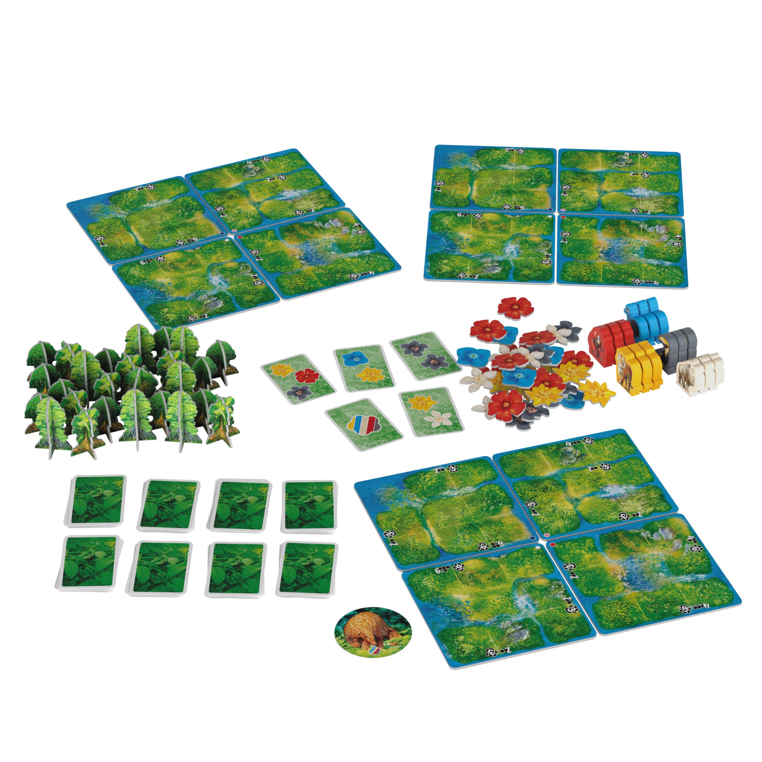 USAopoly HUTAN: Life in The Rainforest - Tile Placement Board Game - for Families & Friends - 1–4 Players | 30–45 Min | Age 8+ - English