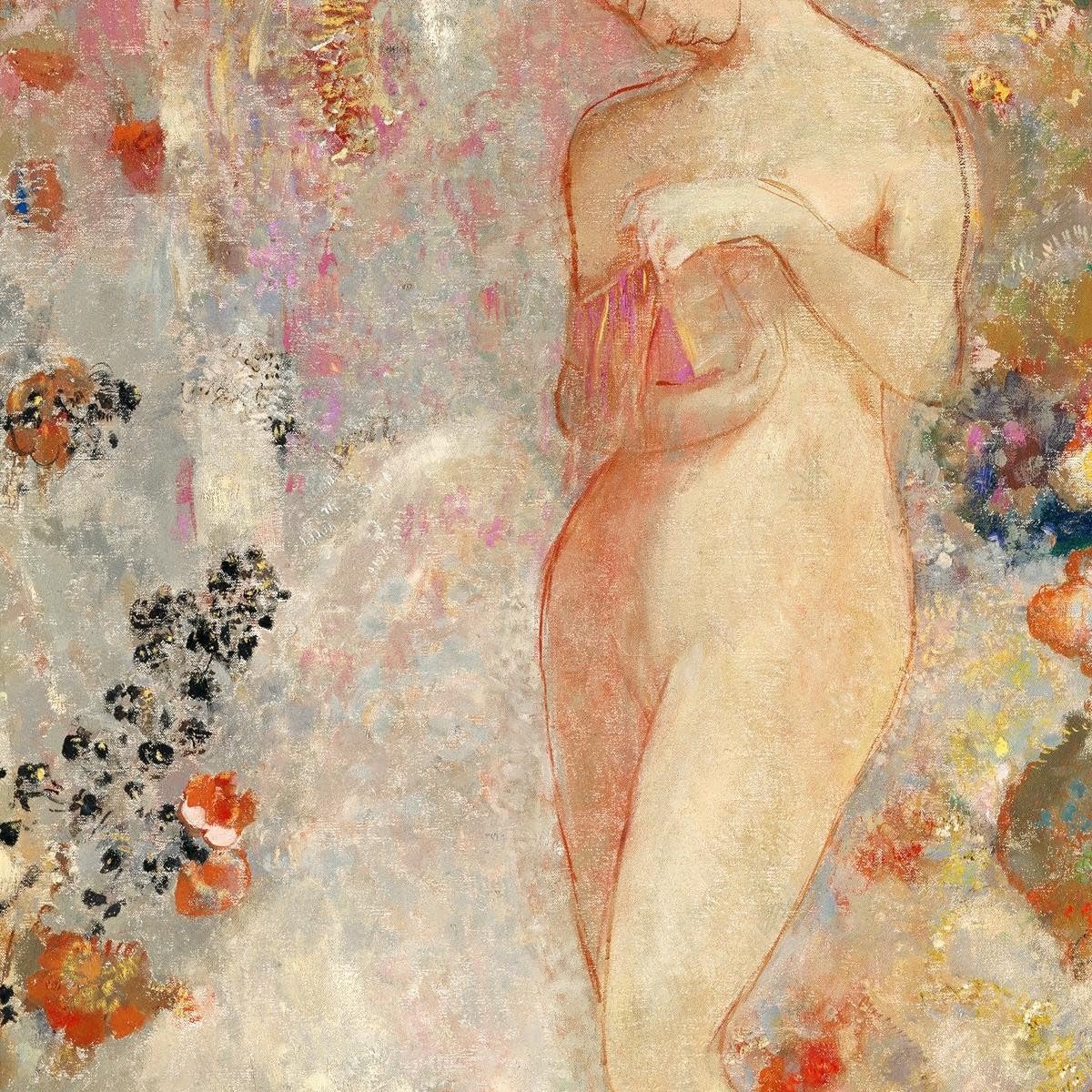Pandoro Odilon Redon, ord53 Kunstdruck auf Leinwand, Fine Art, gerahmt, fertig zum Aufhängen, handgefertigt, 200 x 80 cm