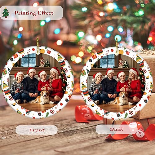 Miniatura 44 de Adornos personalizados para perro para árbol de Navidad 2024, adorno de Navidad personalizado para perros con nombre, regalos de decoración de árbol