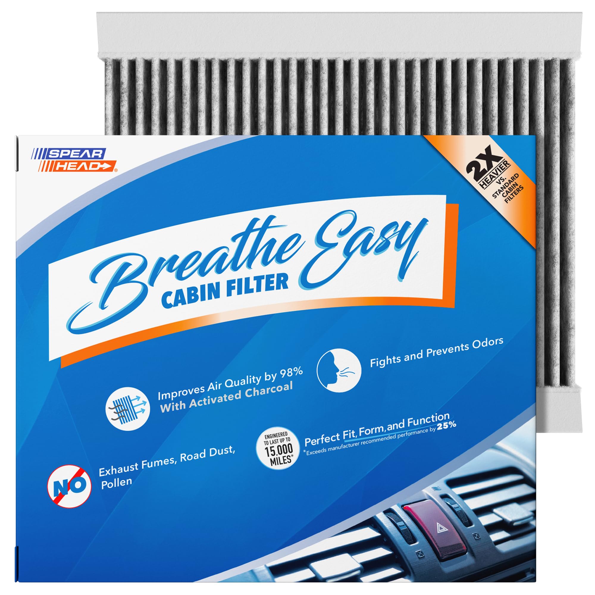 Spearhead Odor Defense Breathe Easy AC &amp; Heater Cabin Air Filter (BE-810)