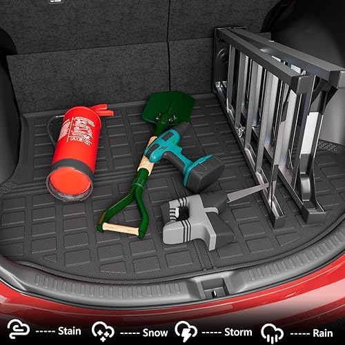 Miniatura 5 de Xipoo Revestimiento de carga compatible con Toyota RAV4 2019-2024, alfombrilla para el respaldo del maletero, repuesto para accesorios Toyota RAV4