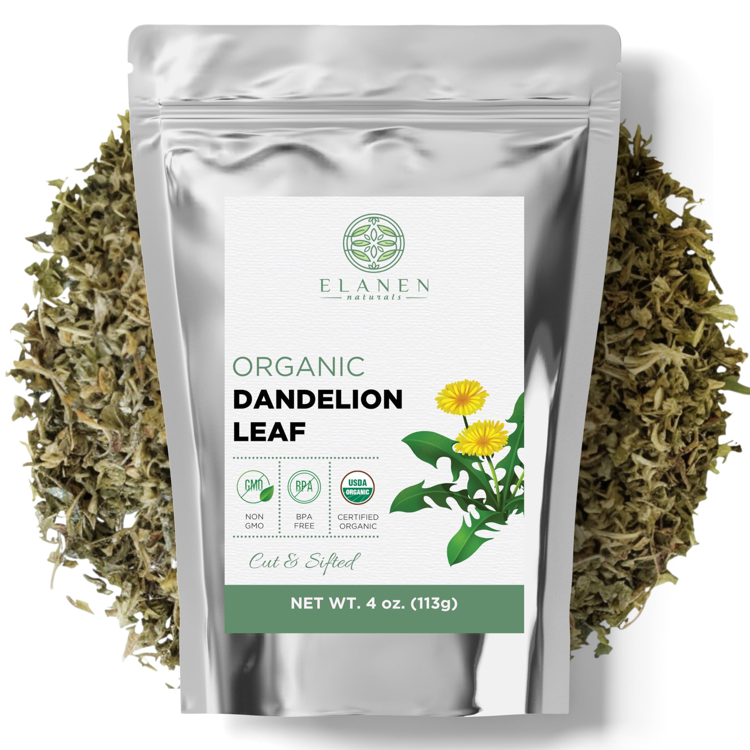 Amazon.com : Elanen Naturals Organic Dandelion Leaf 4 oz. (113g