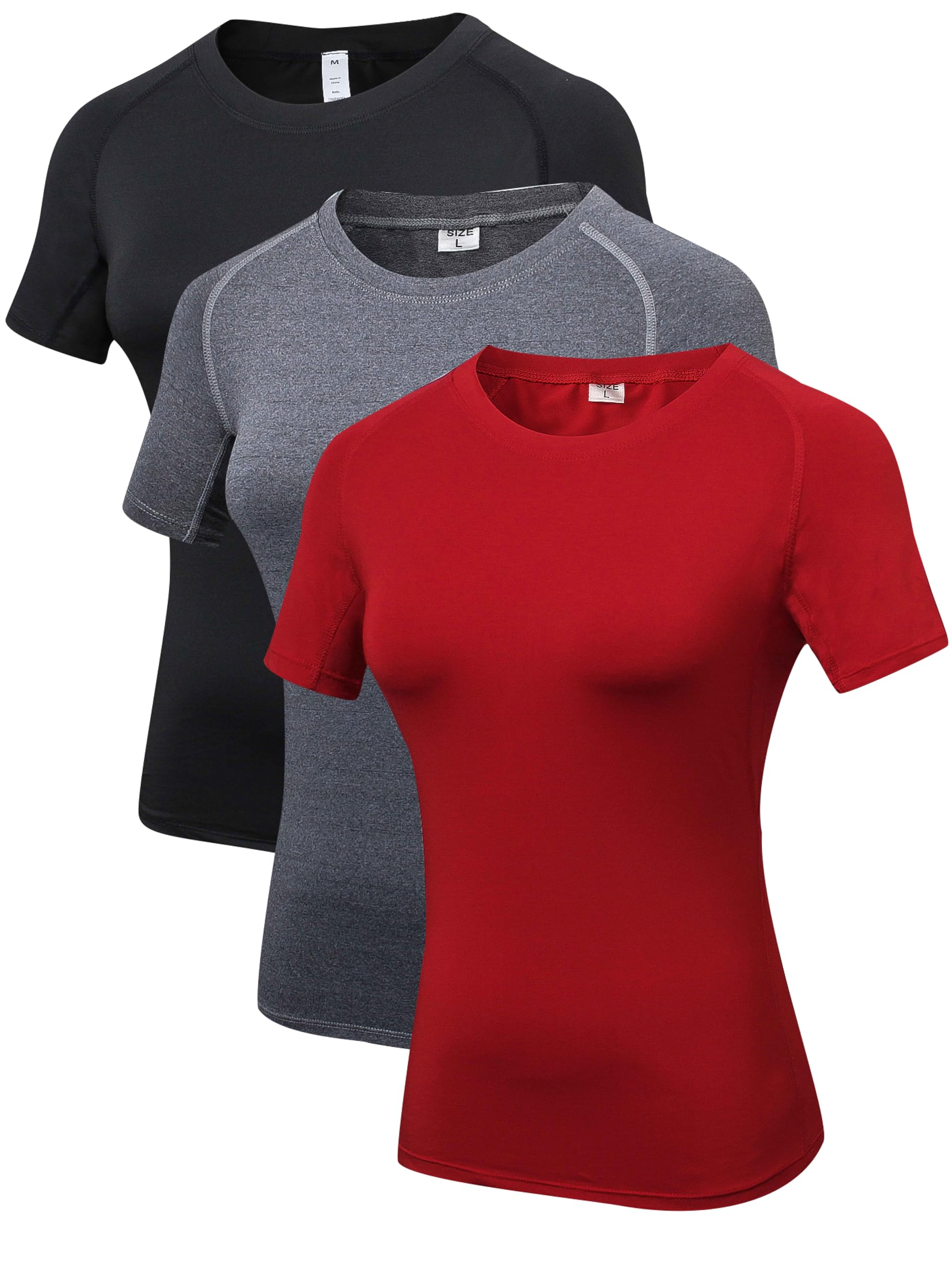 TAISIM Women's Quick Dry Workout T-Shirts Moisture Wicking Athletic Top for Gym,Yoga, Running