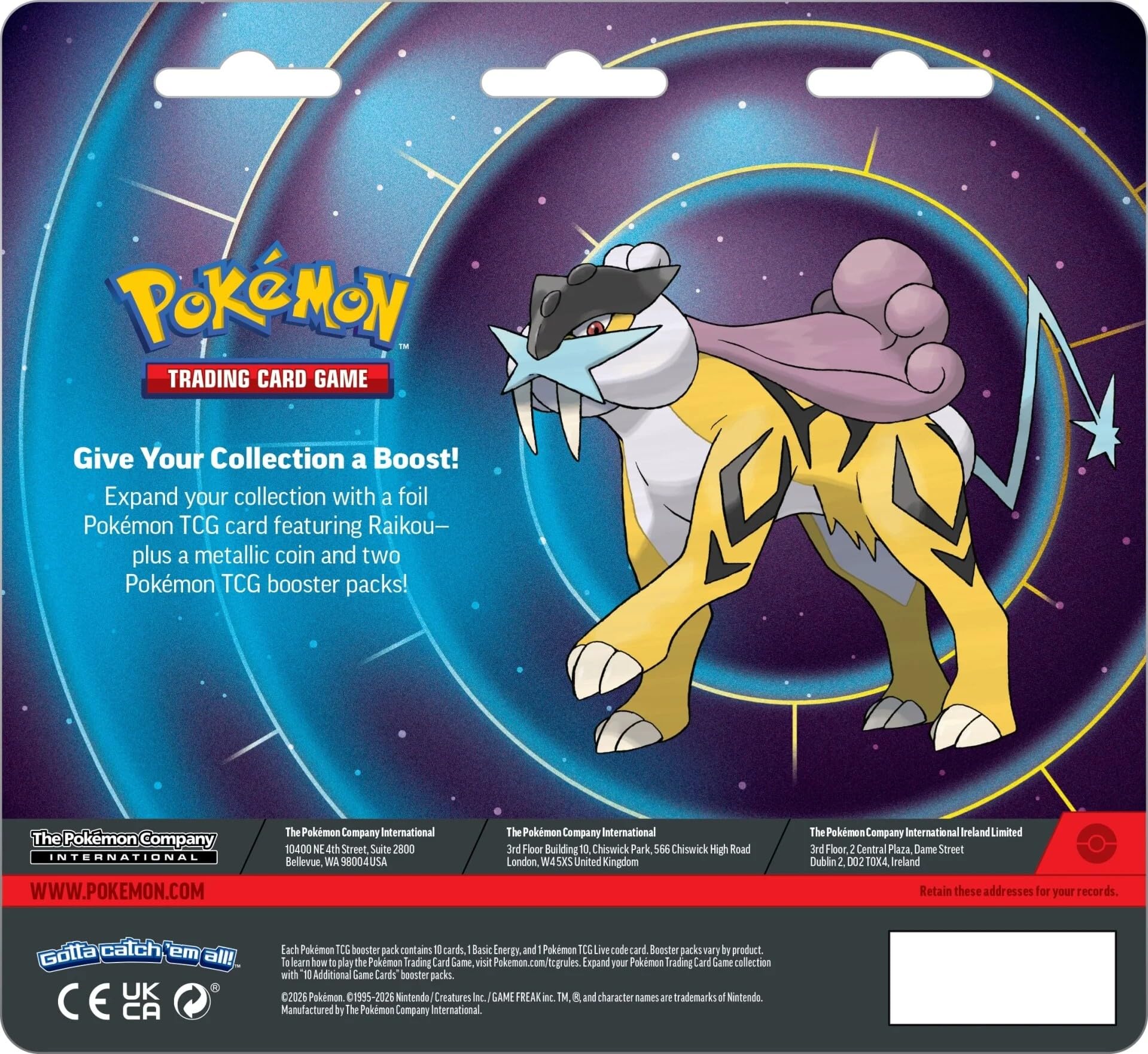 Amazon.com: Pokemon TCG: Enhanced 2 Pack Blister - Raikou : Toys & Games