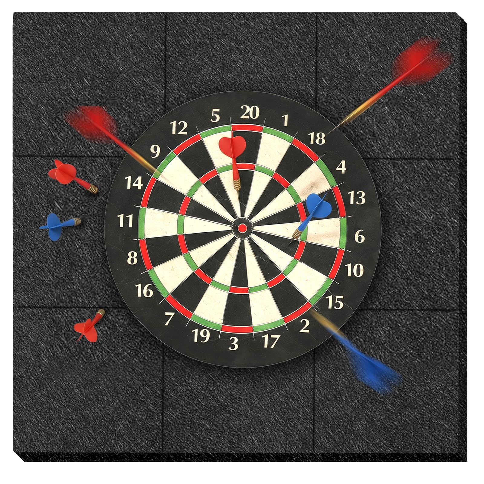 90x90 cm Protection Murale pour Cible de Fléchettes en Feutre et Liège | Panneau Adhésif pour Protéger Le Mur et Les Fléchettes | Dos en Liège Résistant aux Impacts - 1