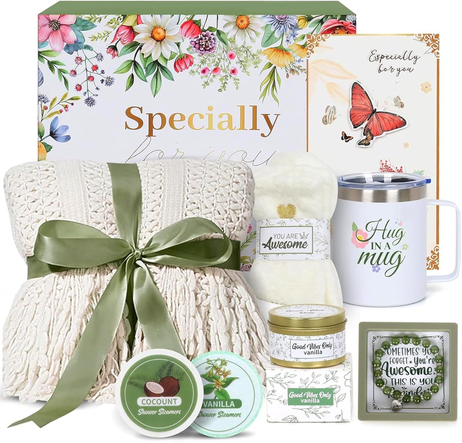 Self Care Get Well Soon Gifts for Women – Spa Care Package for Recovery, Birthday, Sympathy, Thinking of You – Gift Basket for Mom, Wife, Friend, Sister, Her, Encouragement Gift Box