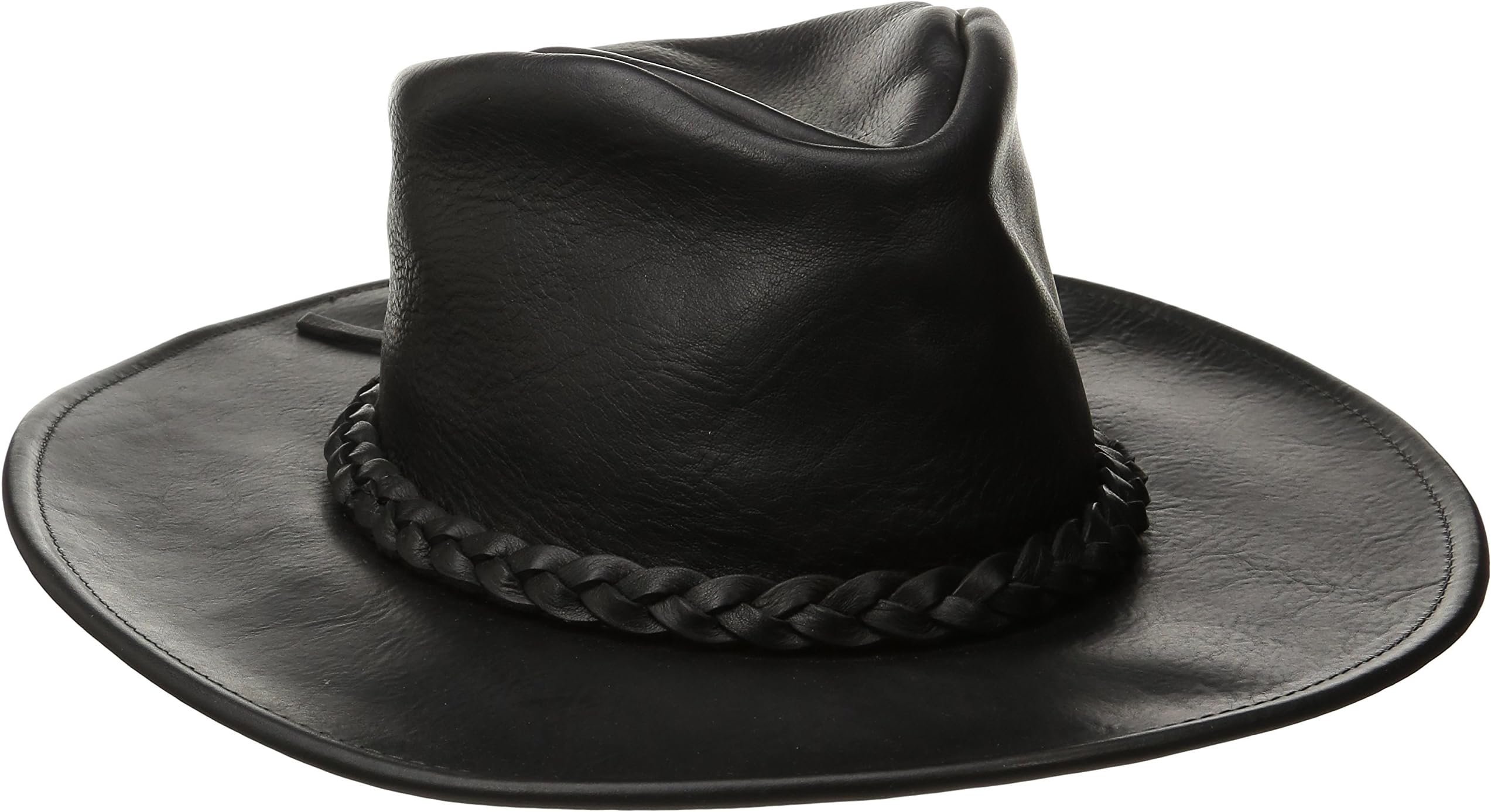 Henschel Walker, Full Grain Leather, Shapeable Brim, Braided Band