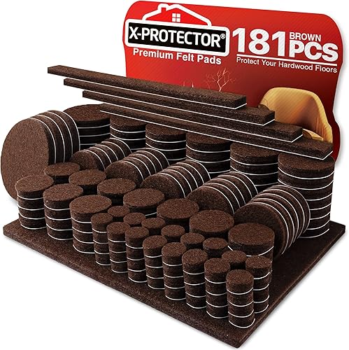 Miniatura 10 de Almohadillas de fieltro protectoras para muebles de X-PROTECTOR - 48 almohadillas de fieltro, protectores de suelo de madera o suelos duros