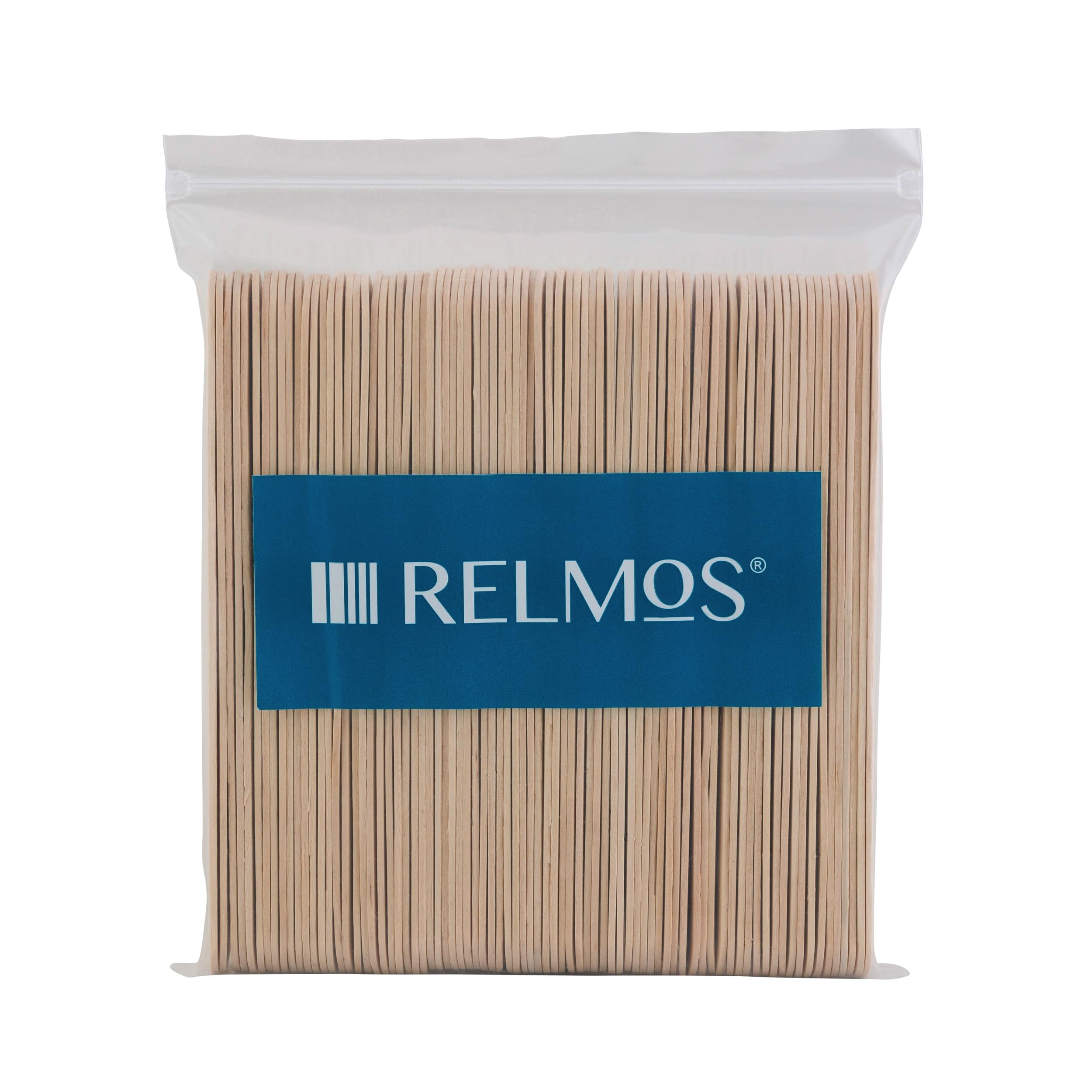 RELMOS Waxing Spatulas Tongue Depressors Large Wax Tatoo Hair Removal Birch Wood - Thick (Quantity: 100)