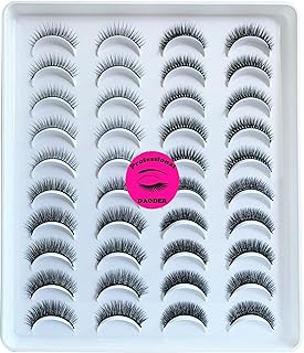 DAODER Pestañas cortas de aspecto natural, pe...