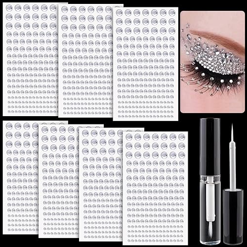 1379 calcomanías de diamantes de imitación de 34560.315 in, gemas autoadhesivas transparentes para la cara, joyas de cristal para el cuerpo con