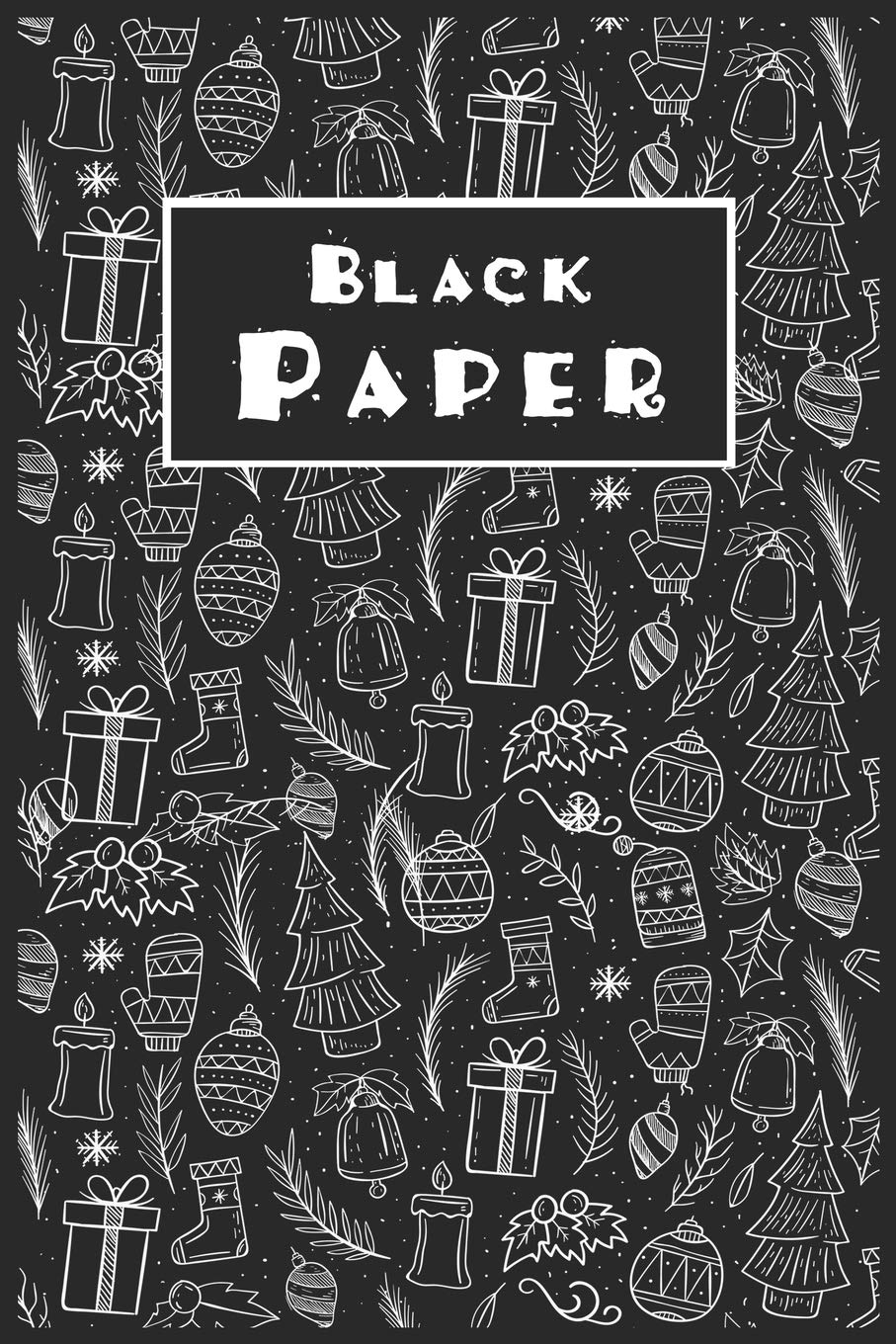 Black Paper Notebook / 6x9" Black Paper journal with blank Lined Pages