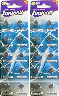 20 Eunicell AG5 / 393 / LR48 Button Cell Battery Long Shelf Life 0% Mercury (Expire Date Marked)