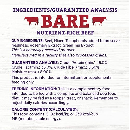 Miniatura 6 de Wellness Bowl Boosters Bare, complemento para comida de perro para razas pequeñas, medianas y grandes, sin cereales, natural, liofilizado, de