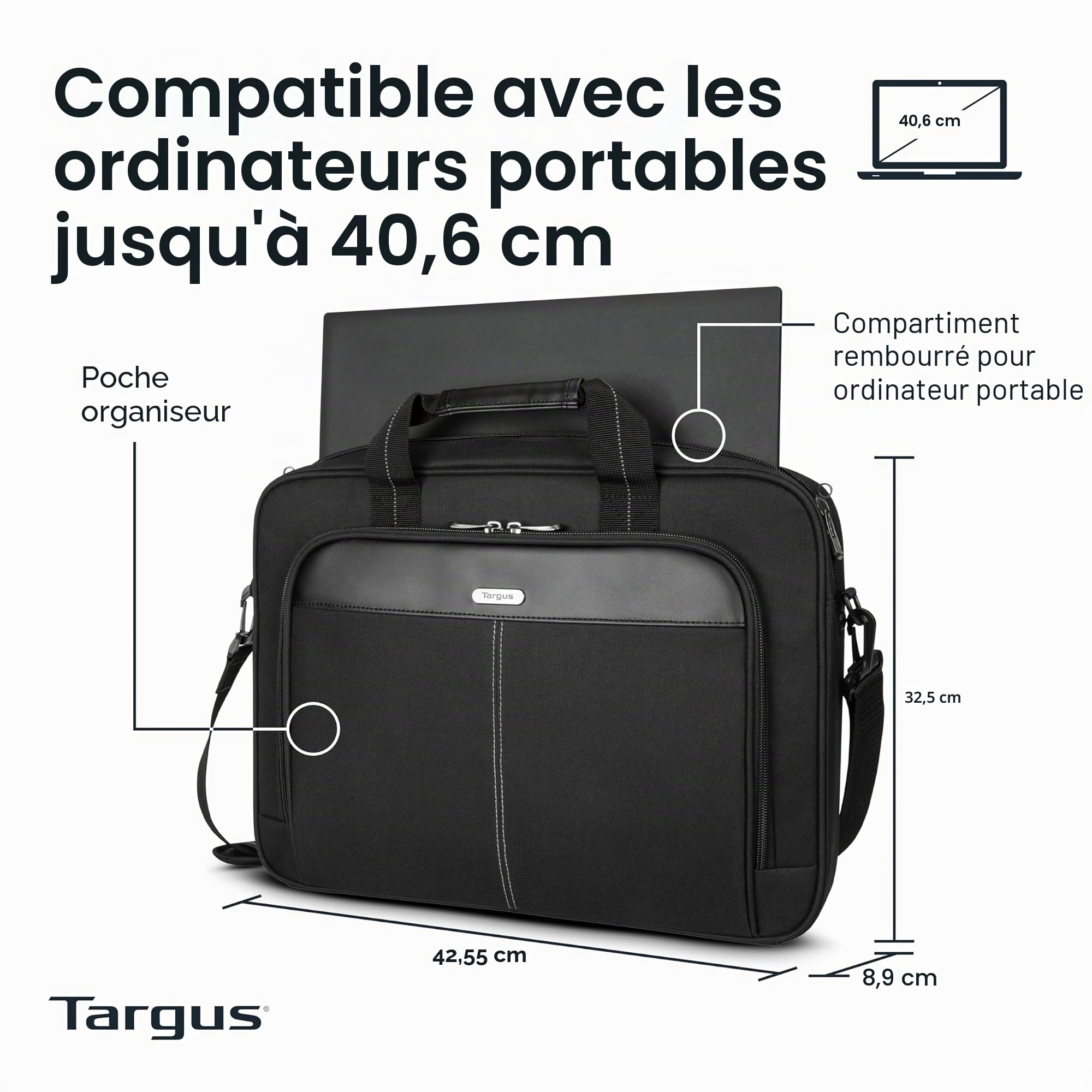 Targus Mallette Fine Unisexe pour Adulte avec Sac à bandoulière