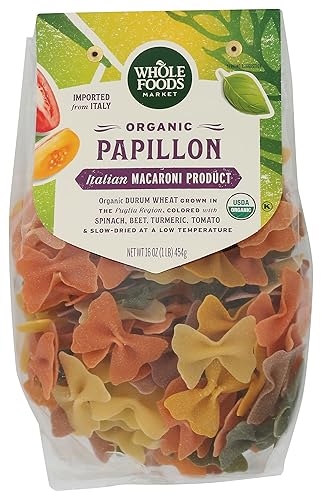Whole Foods Market, Pasta orgánica, Papillon con raíces y verduras, 16 onzas