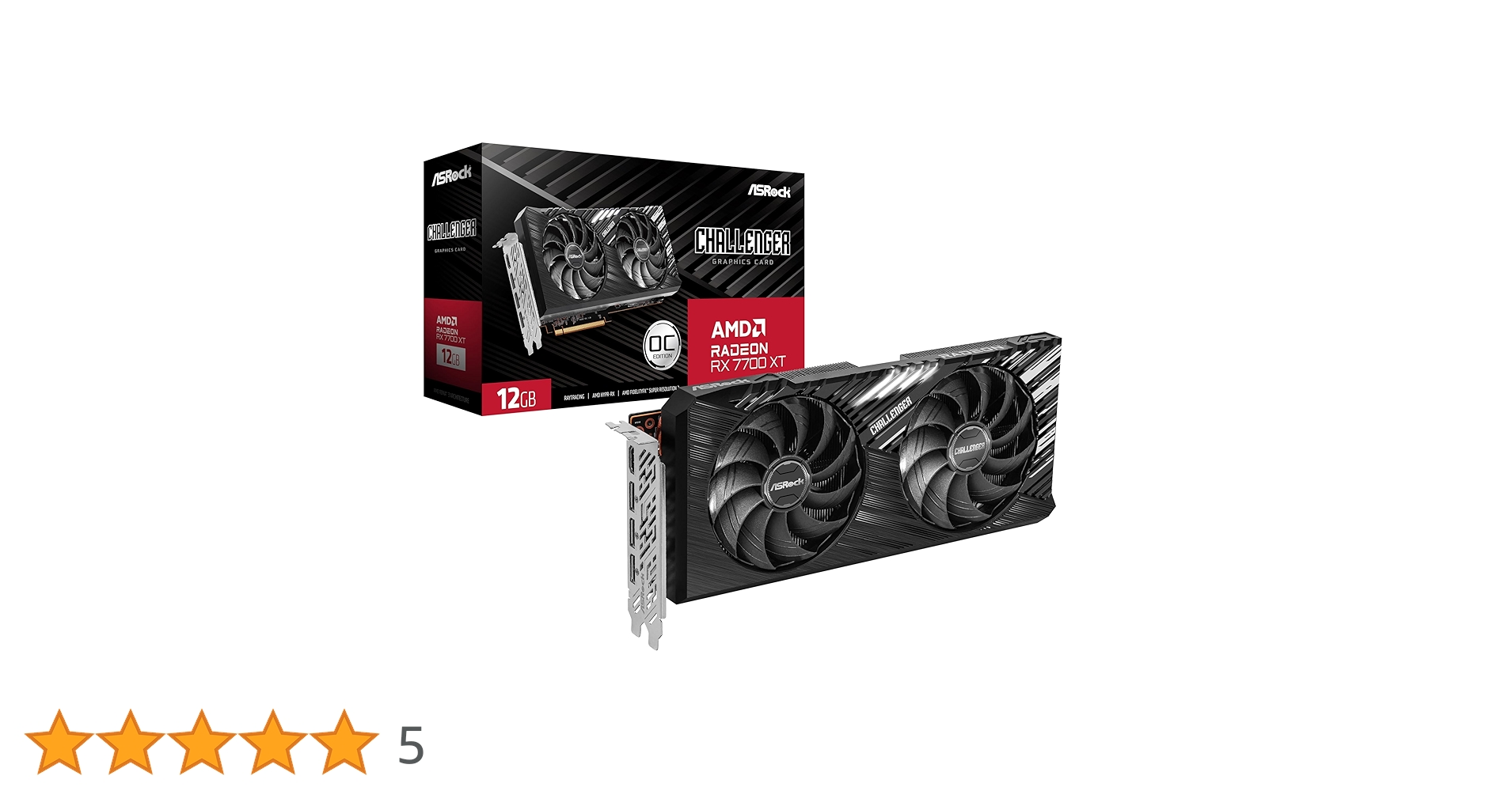 グラフィックボード・グラボ・ビデオカード ASRock Radeon RX 7700 XT ASRock > AMD Radeon™ RX 7700 XT Challenger 12GB OC