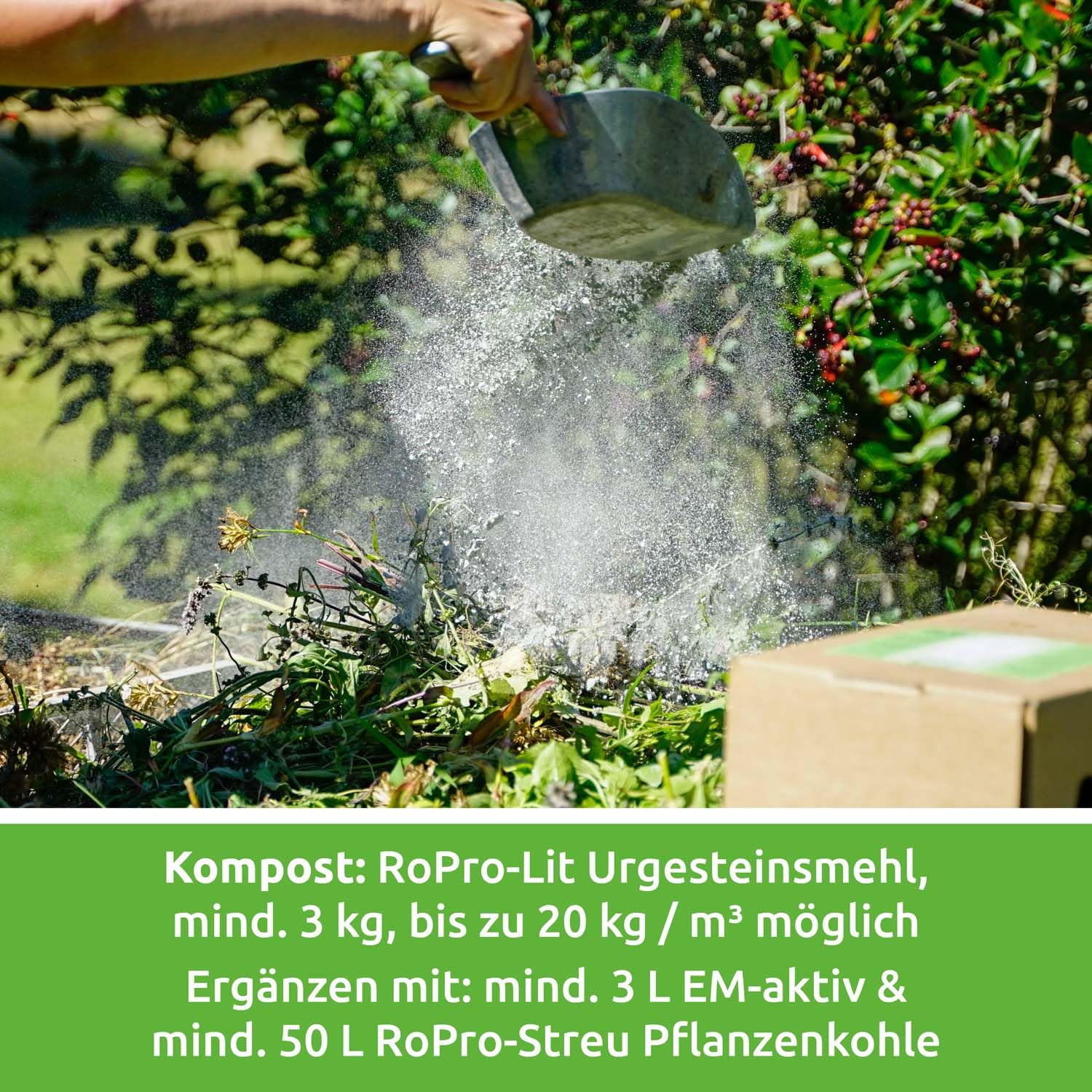 EM-Chiemgau Diabas Urgesteinsmehl fein [mit effektive Mikroorganismen] natürlicher Bodenaktivator, Wurzelaktivator, Kompostbeschleuniger & Staubbad oder Einstreu für Hühner, Zertifiziert (3x 7 kg)